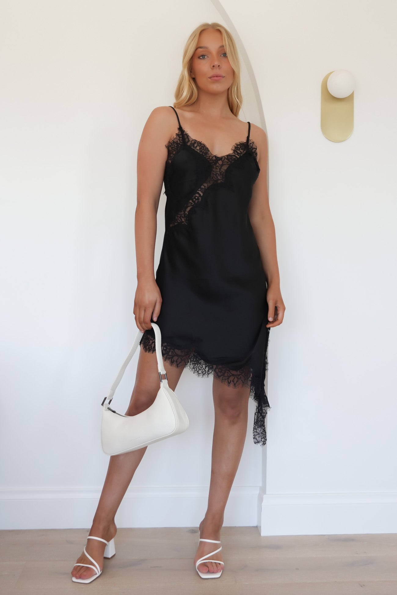 Liam Lace Mini Dress Black