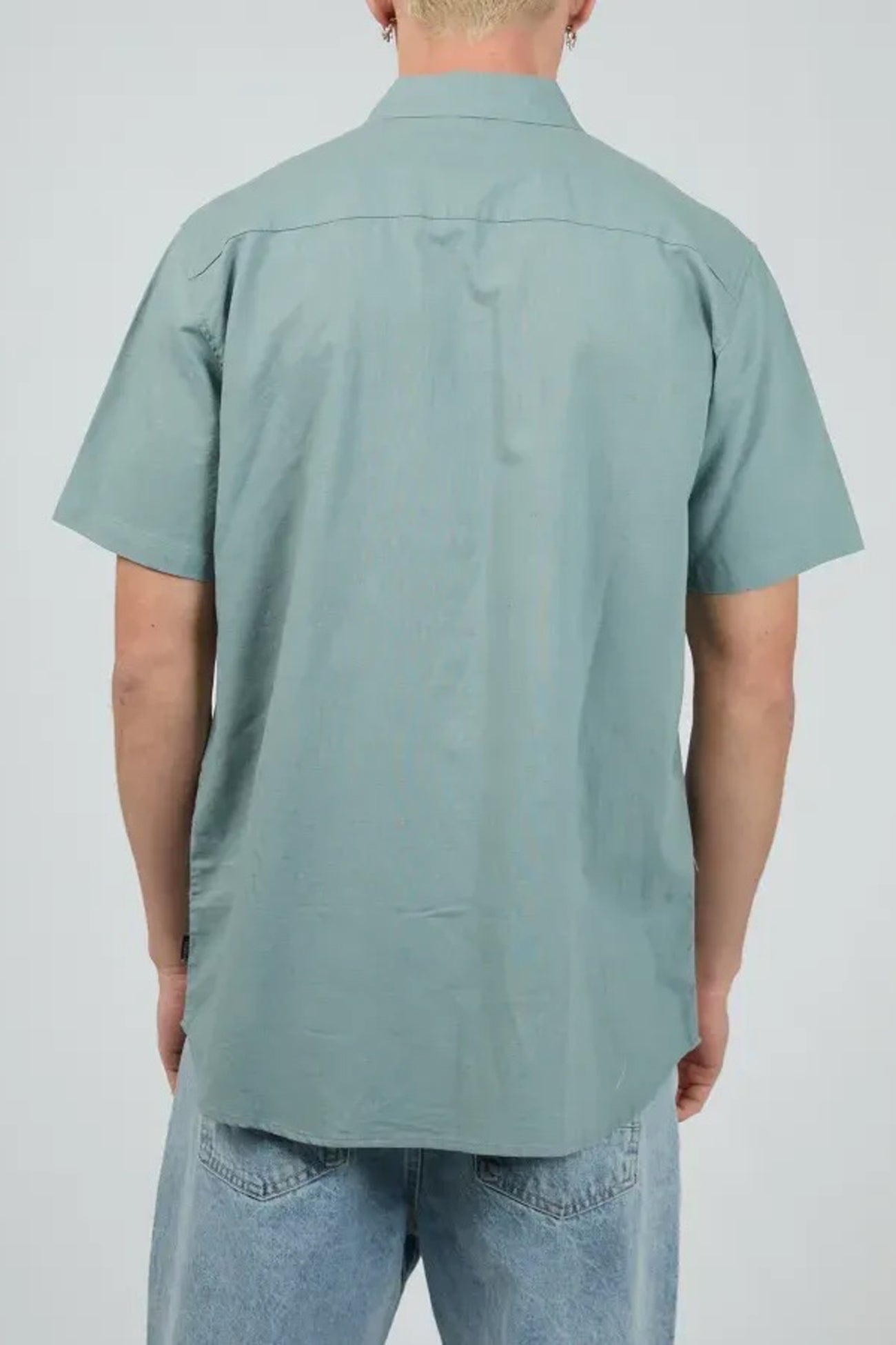 Linen Short Sleeve Shirt Steel