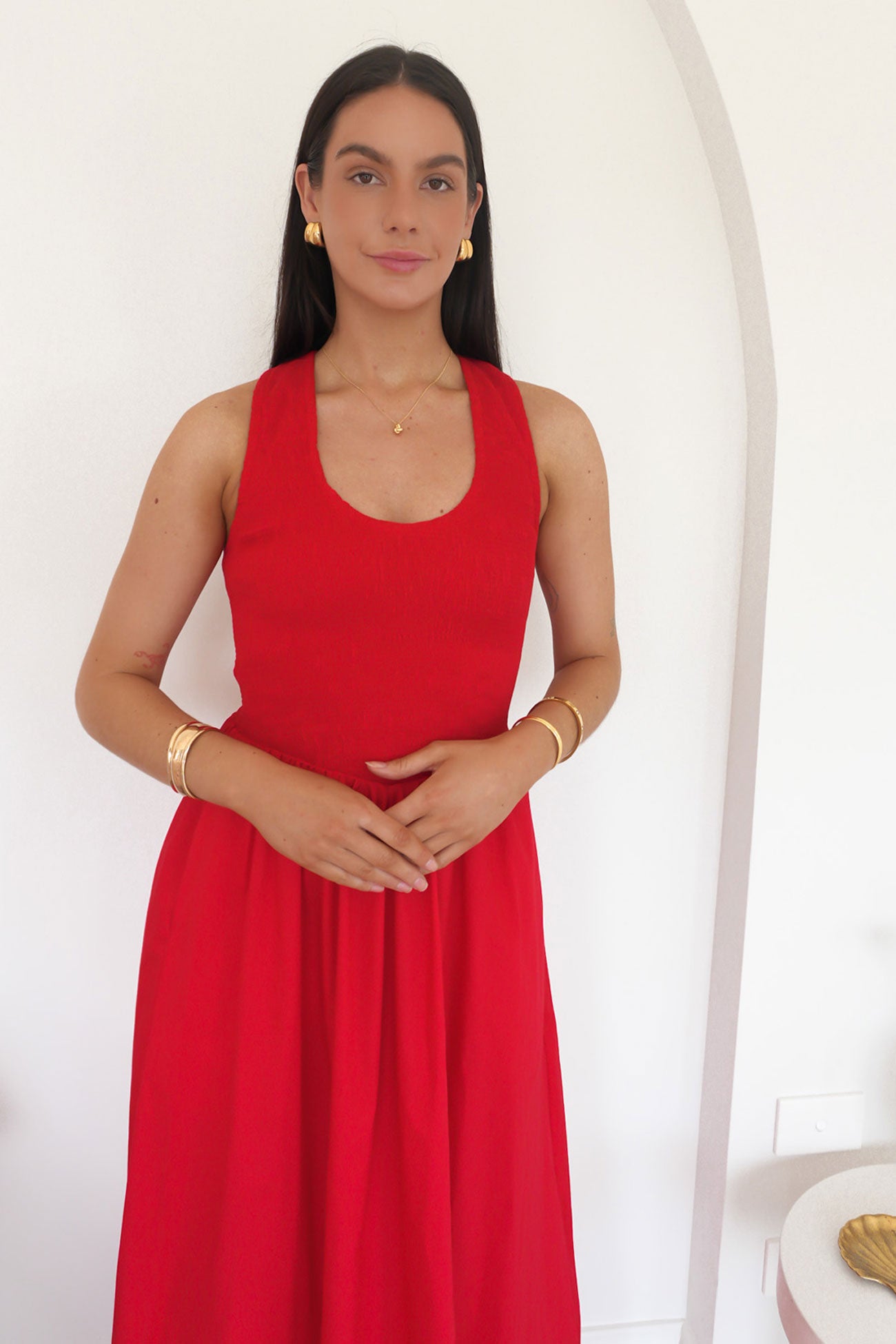 Liona Maxi Dress Red