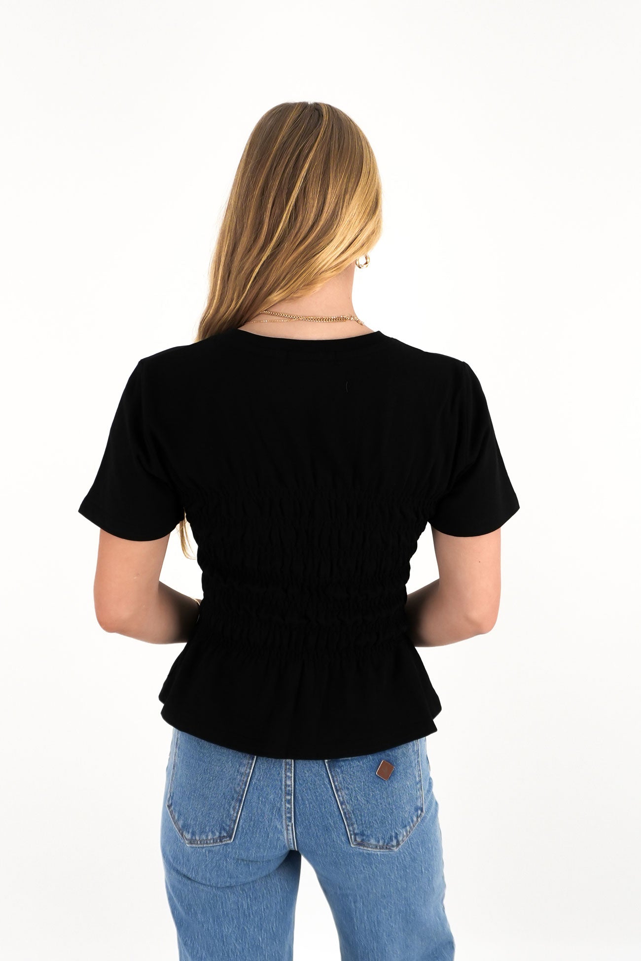 Lipa Ruched Top Black