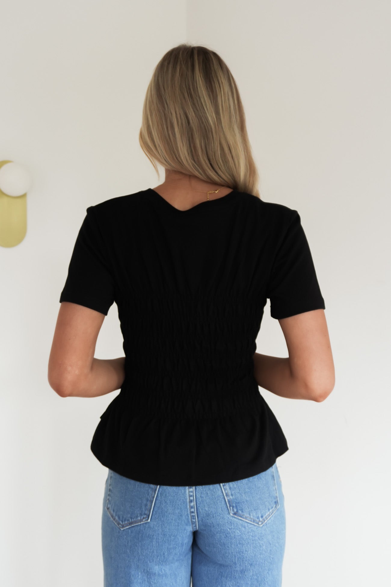 Lipa Ruched Top Black