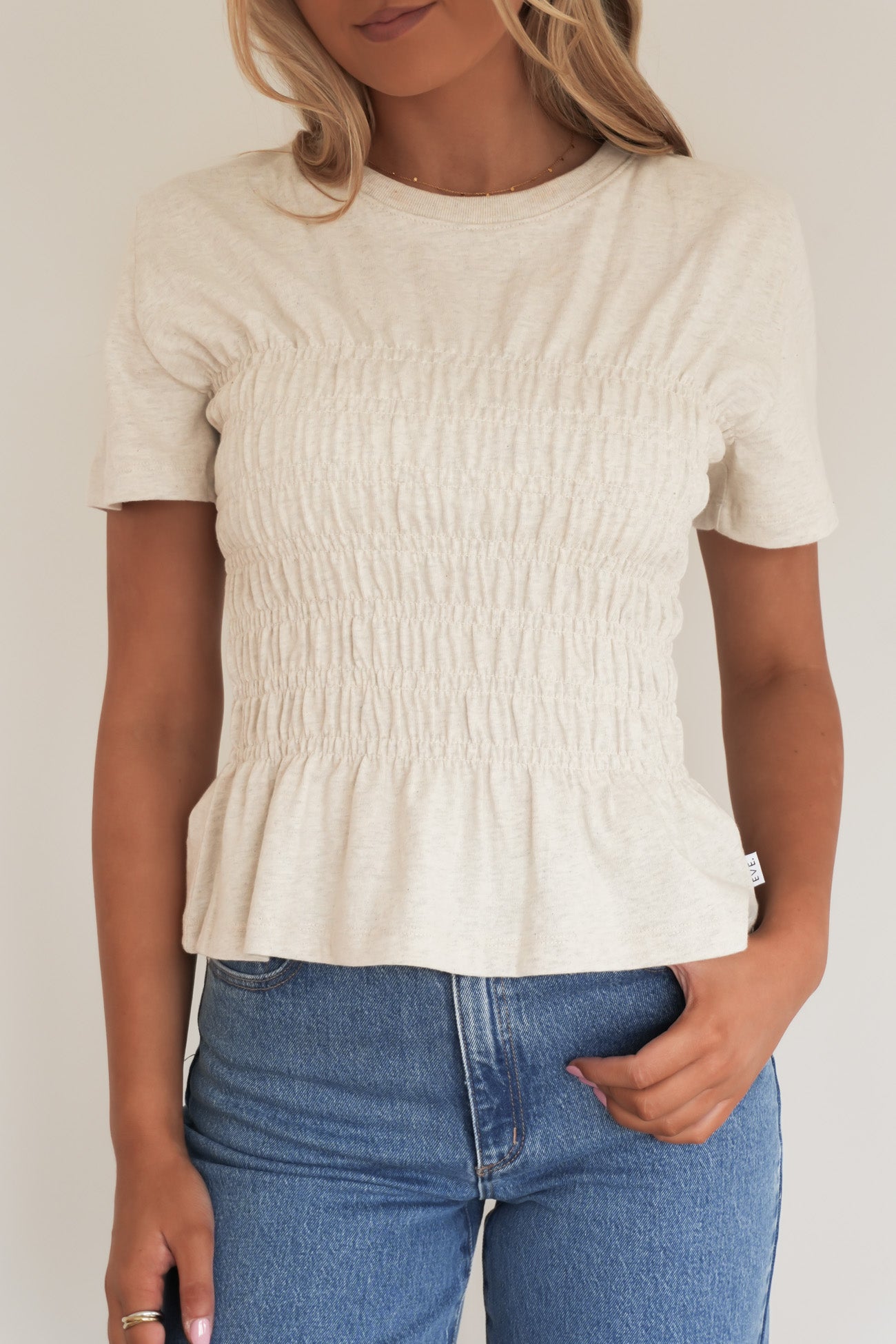 Lipa Ruched Top Oat