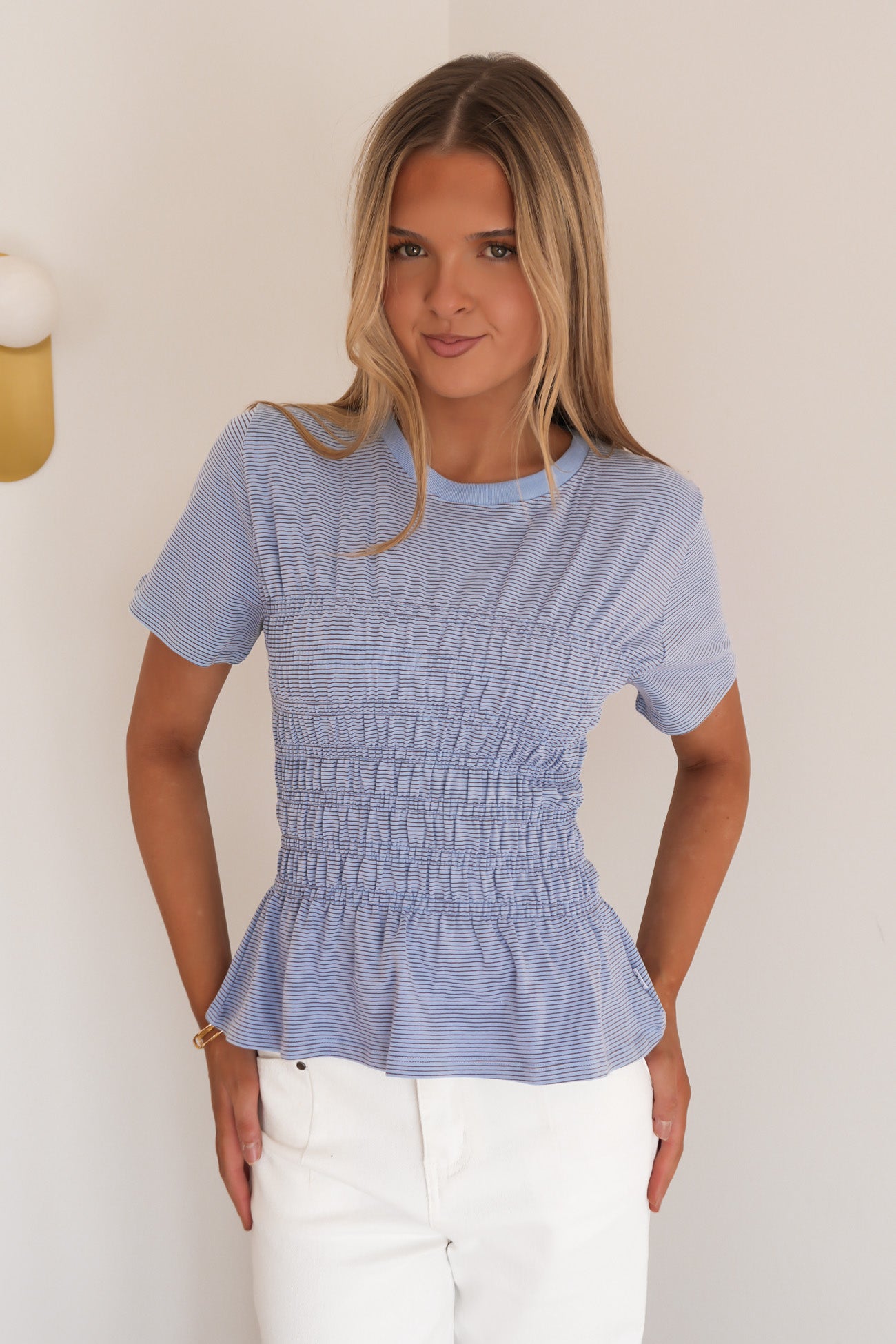 Lipa Stripe Tee Blue