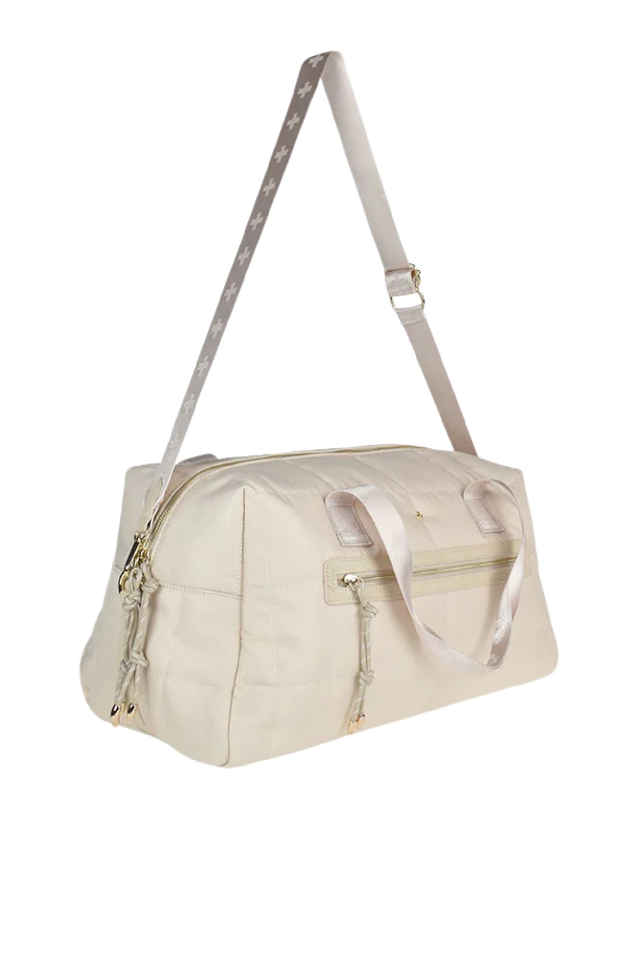 Lita Duffle Bag Bisque Nylon Gold