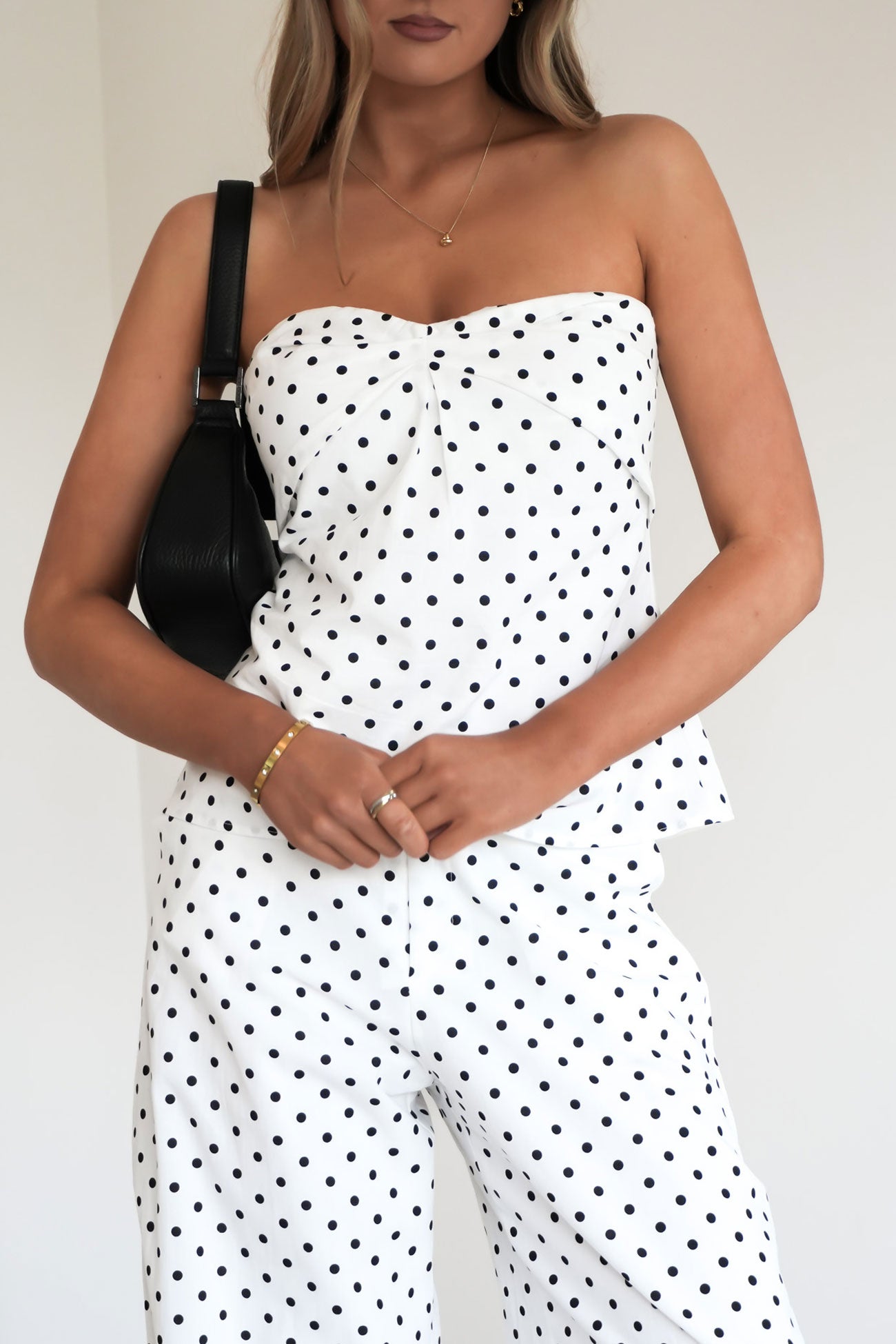 Lloyd Set White Polka Dot