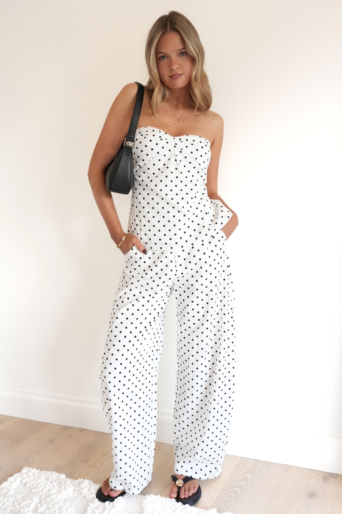 Lloyd Set White Polka Dot