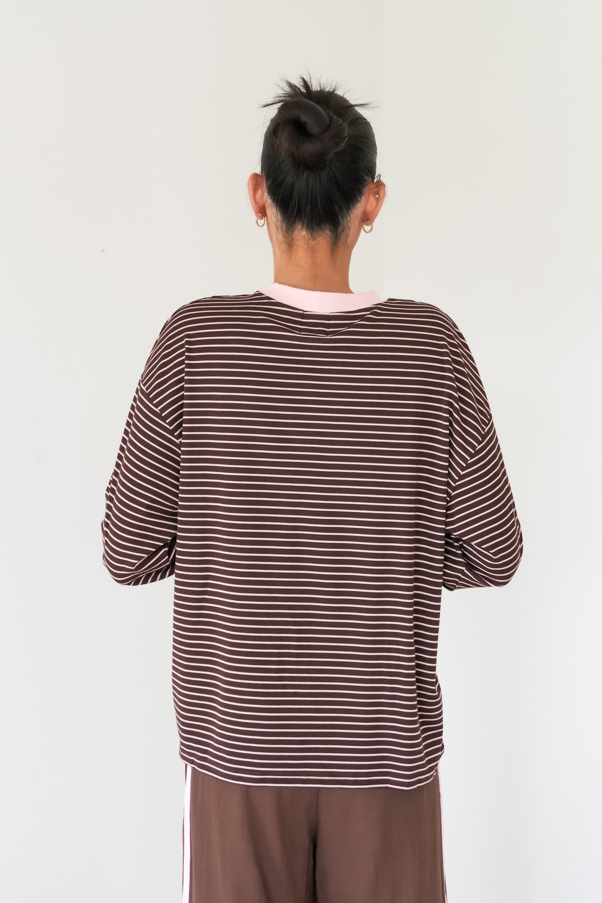 Loren Set Pink Chocolate Stripe