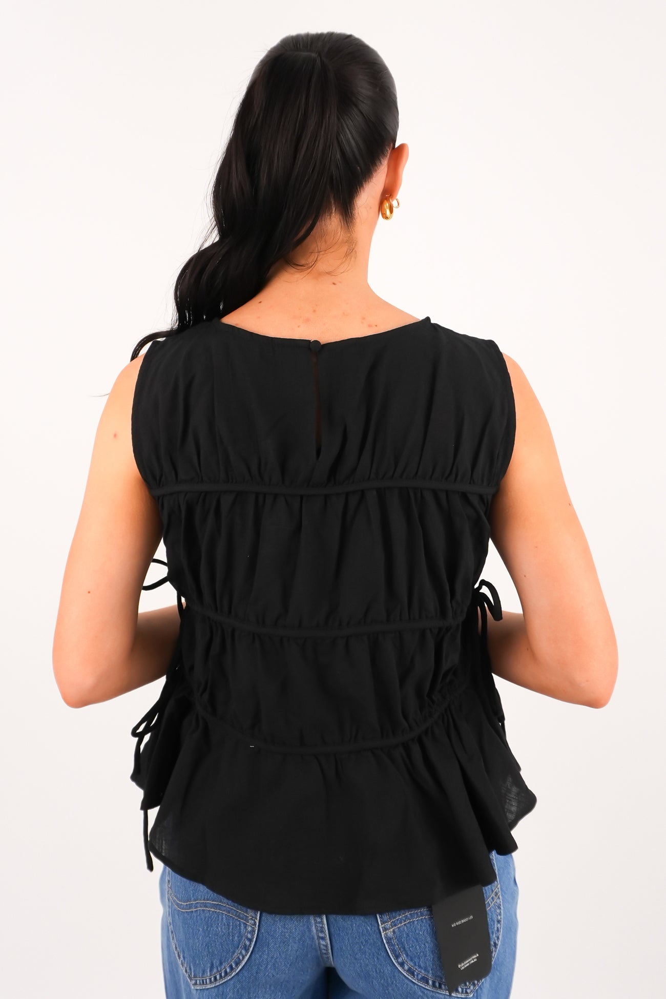 Lou Lou Tie Top Black