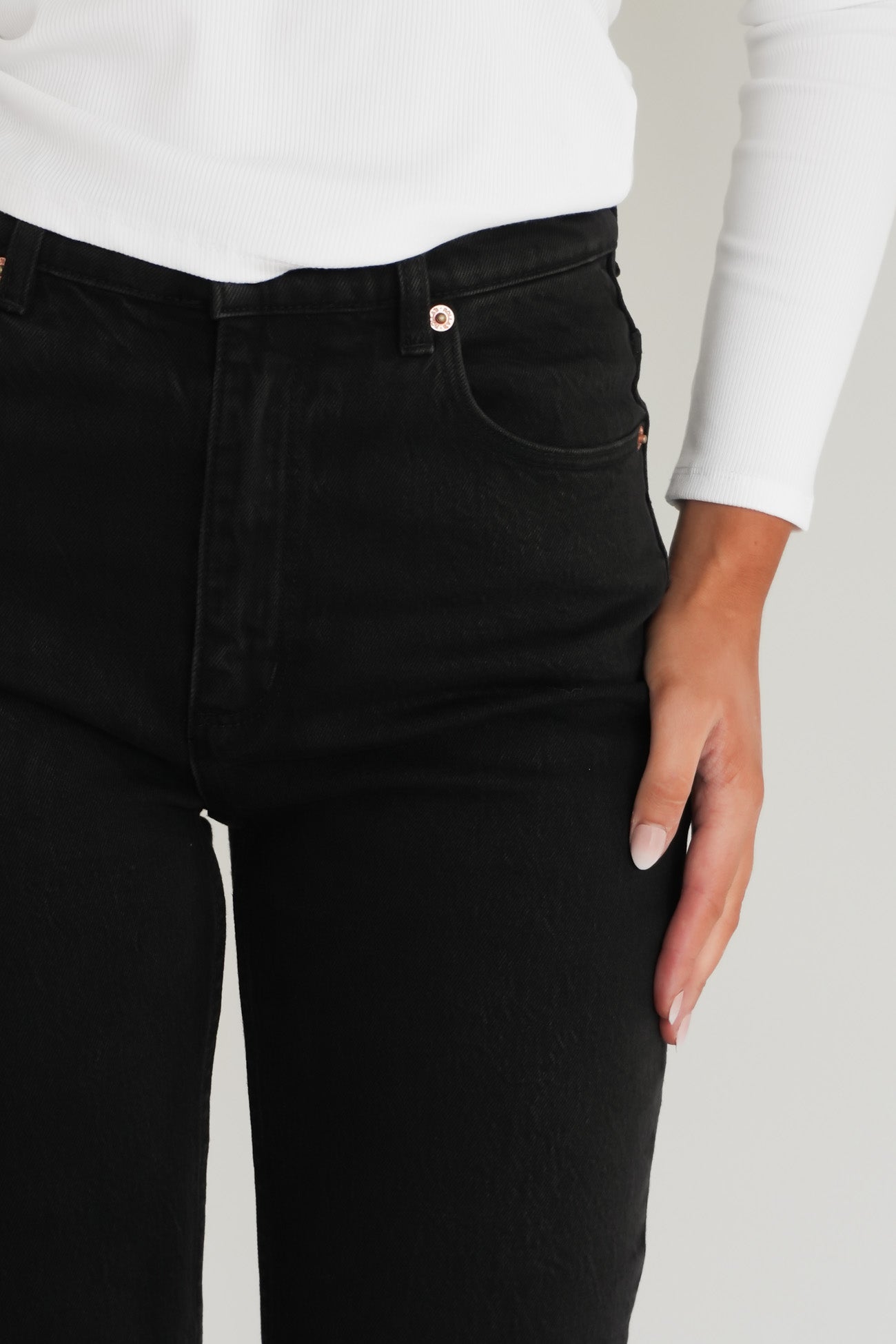 LouLou Straight Jean Long Noir