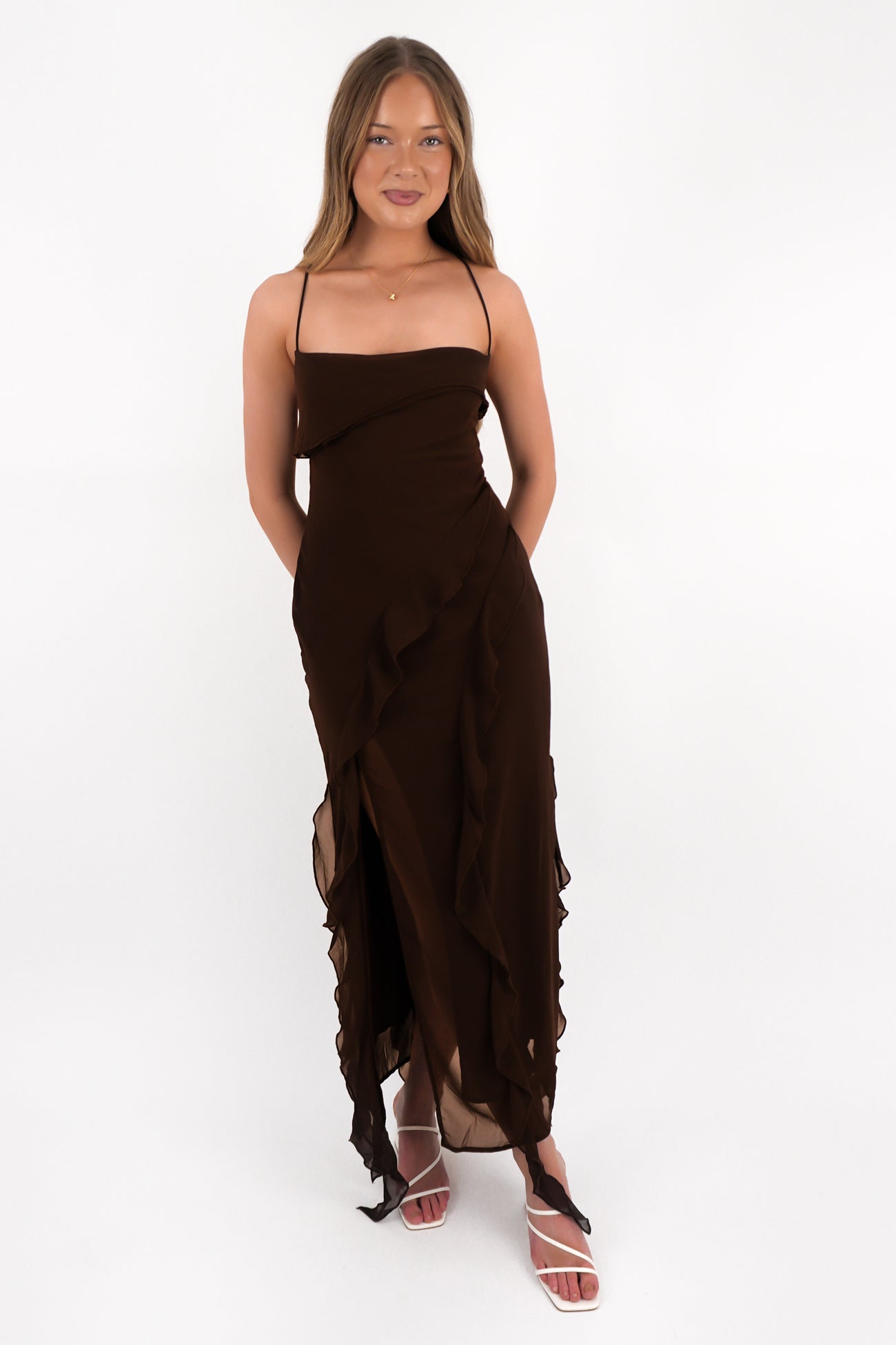 Loz Maxi Dress Chocolate