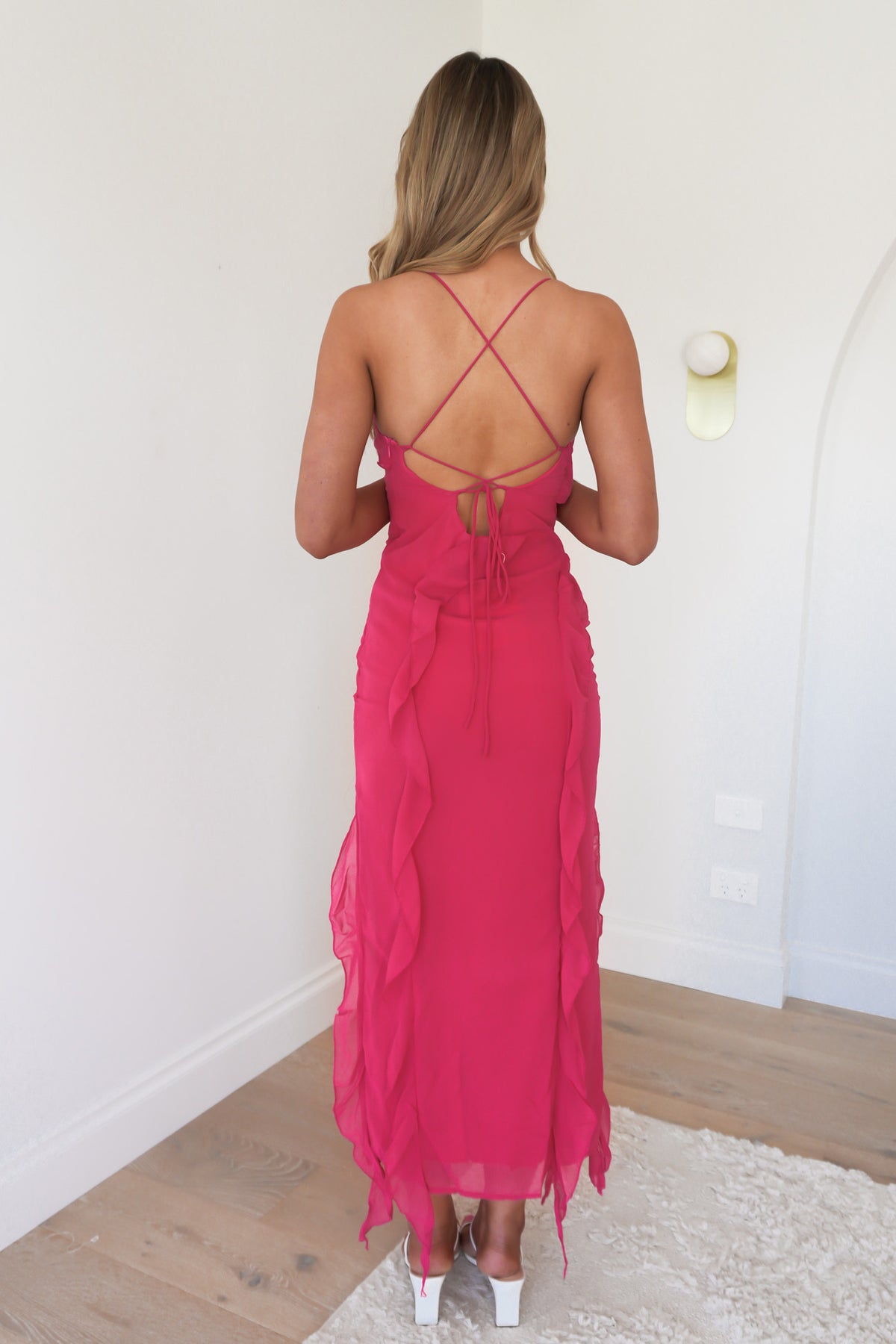 Loz Maxi Dress Hot Pink
