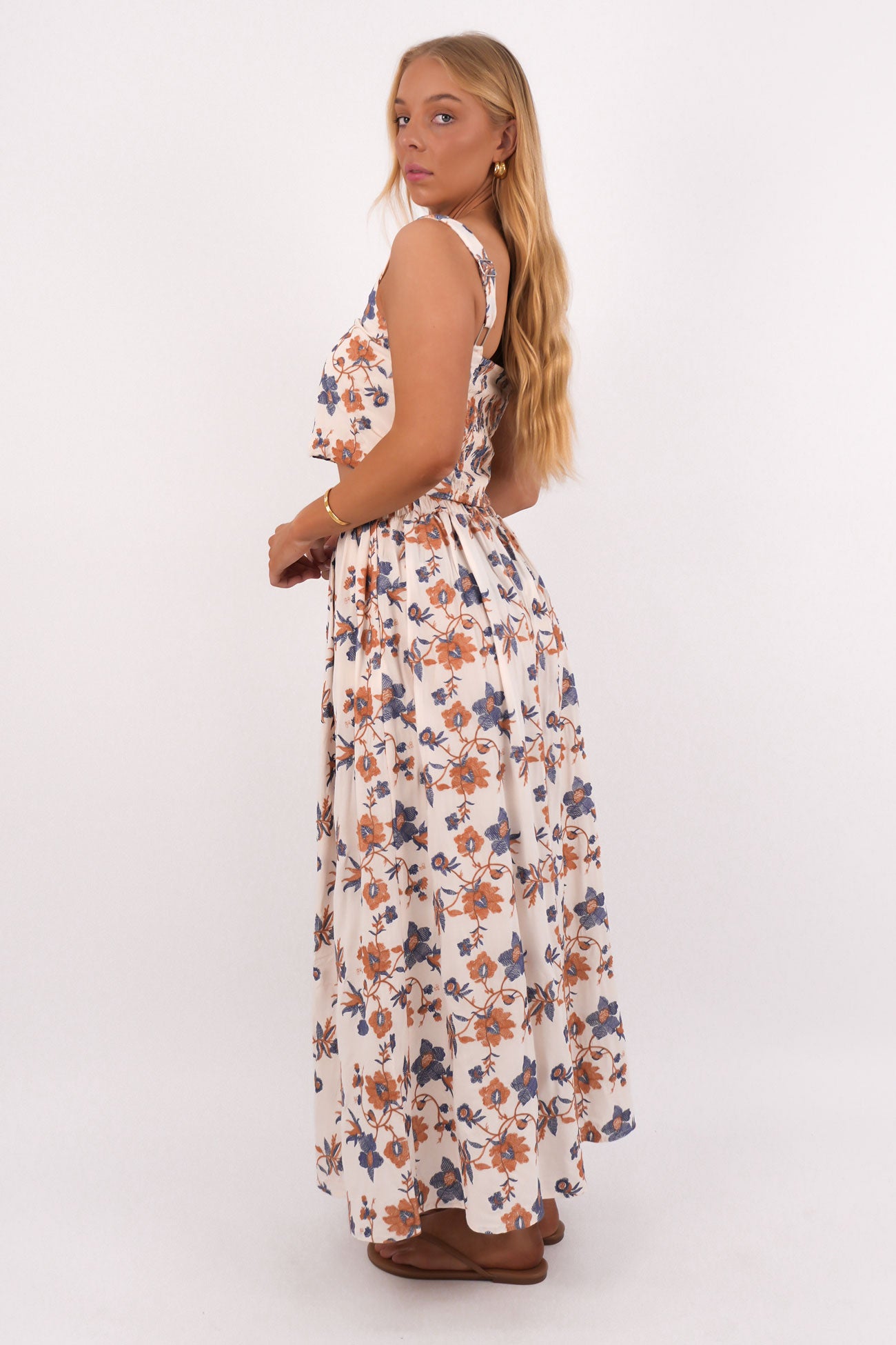 Luca Full Skirt Floral Embroidery