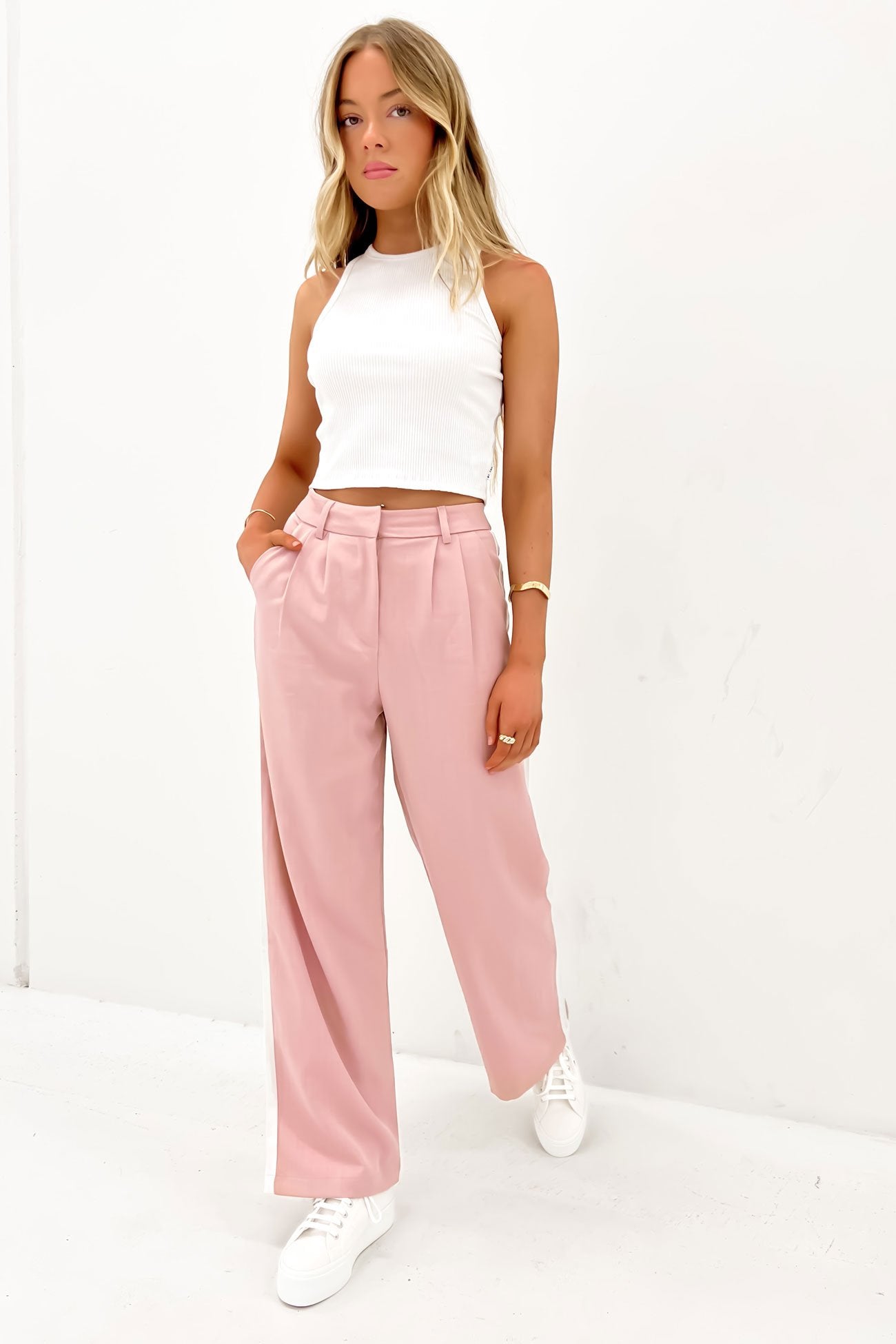 Lucas Stripe Pant Pink