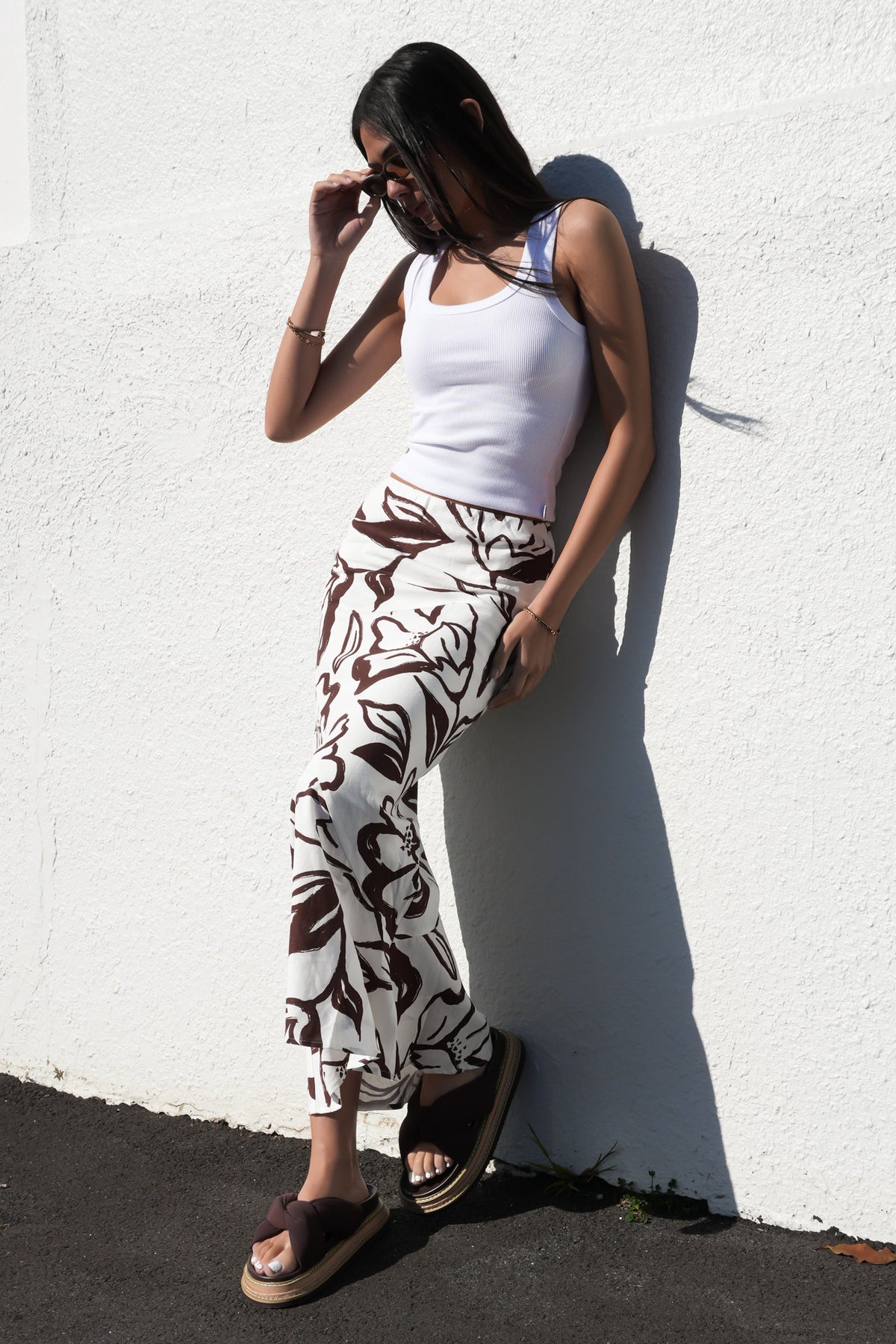 Lucia Maxi Skirt Vintage White