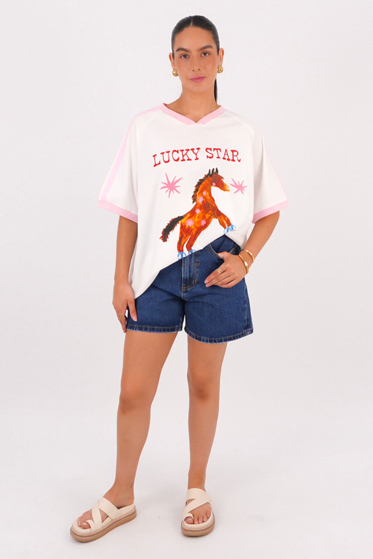Lucky Star Tee White