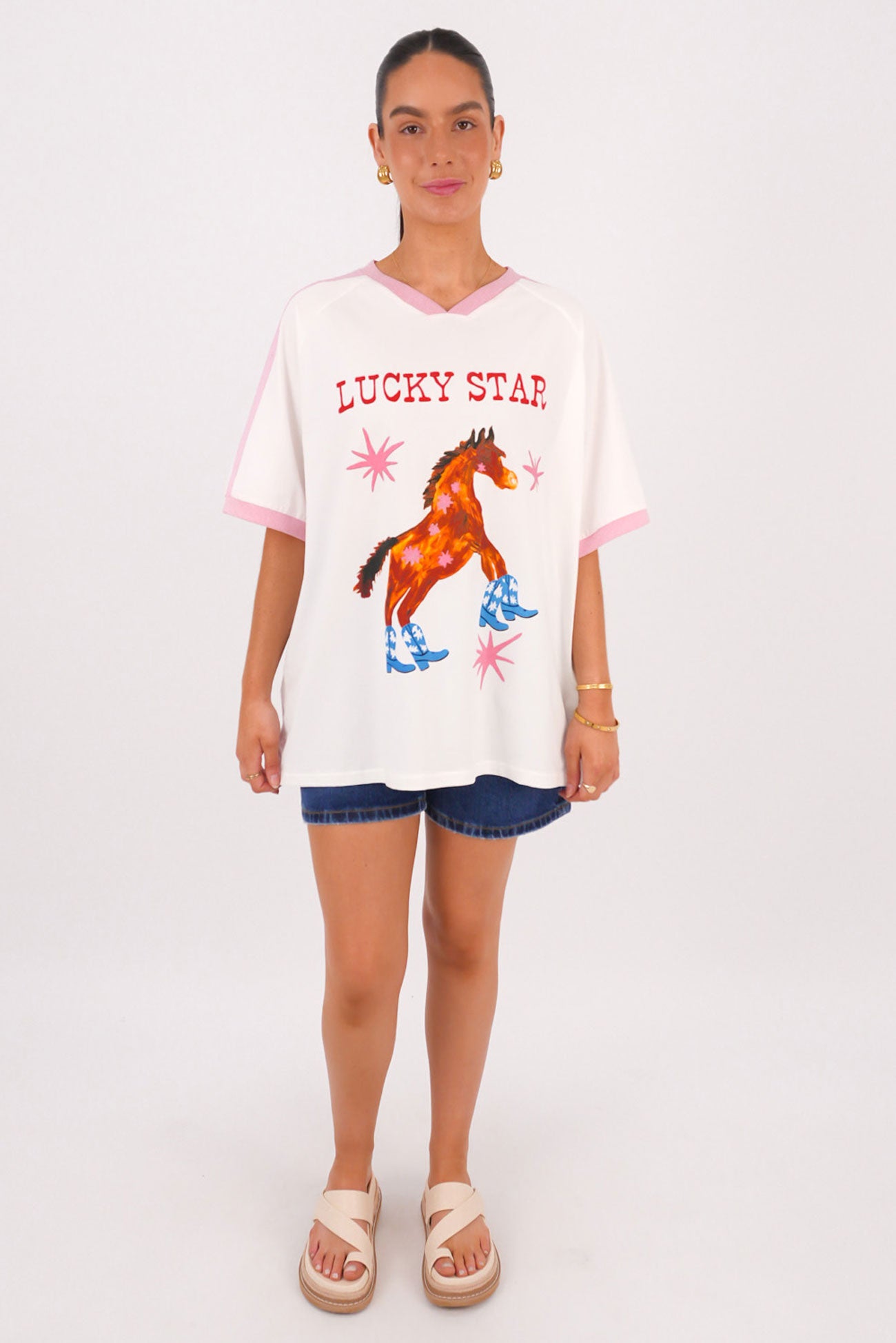 Lucky Star Tee White