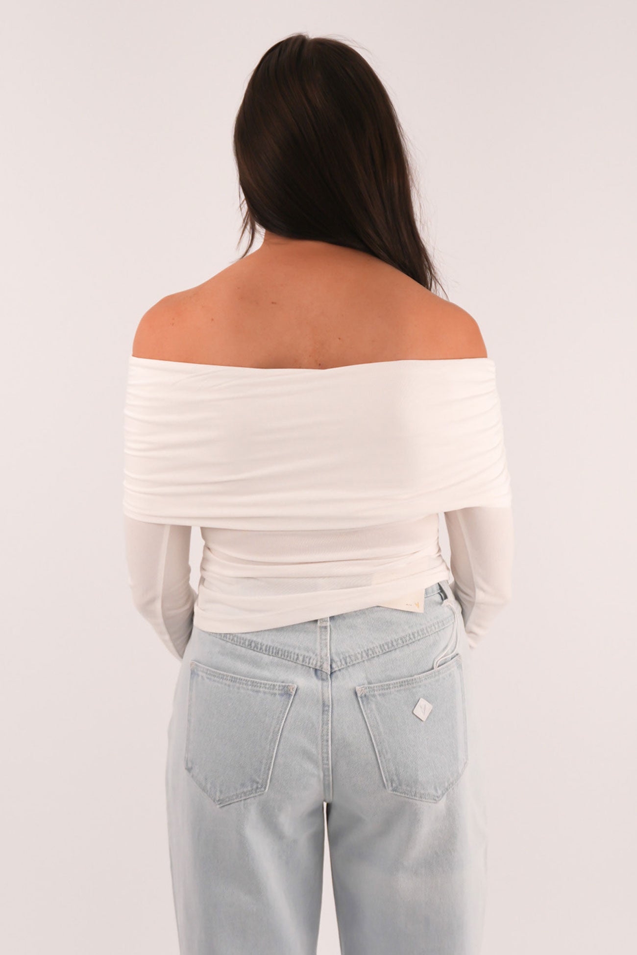 Luxe Off The Shoulder Top Vintage White