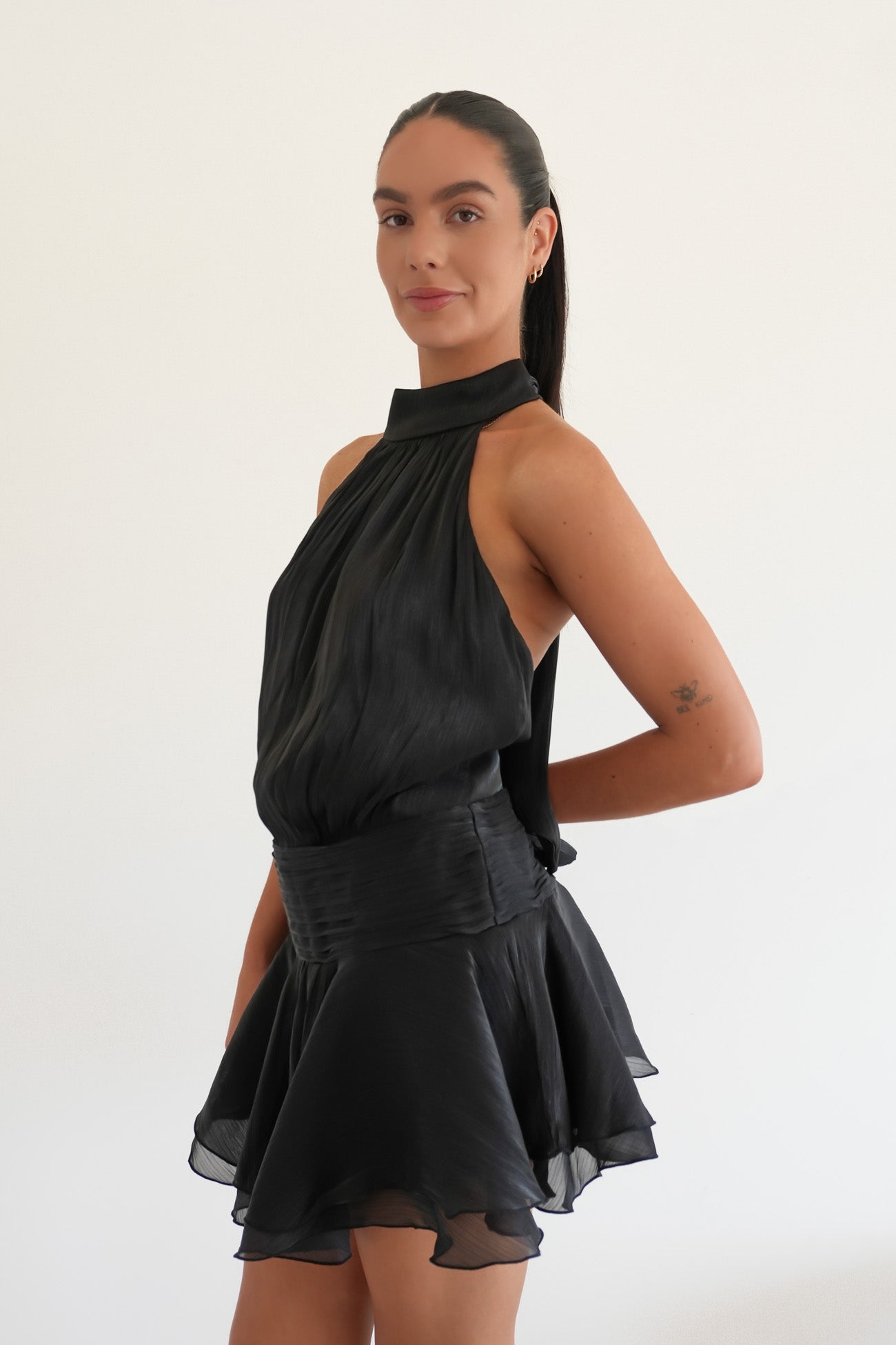 Lyns Mini Dress Black