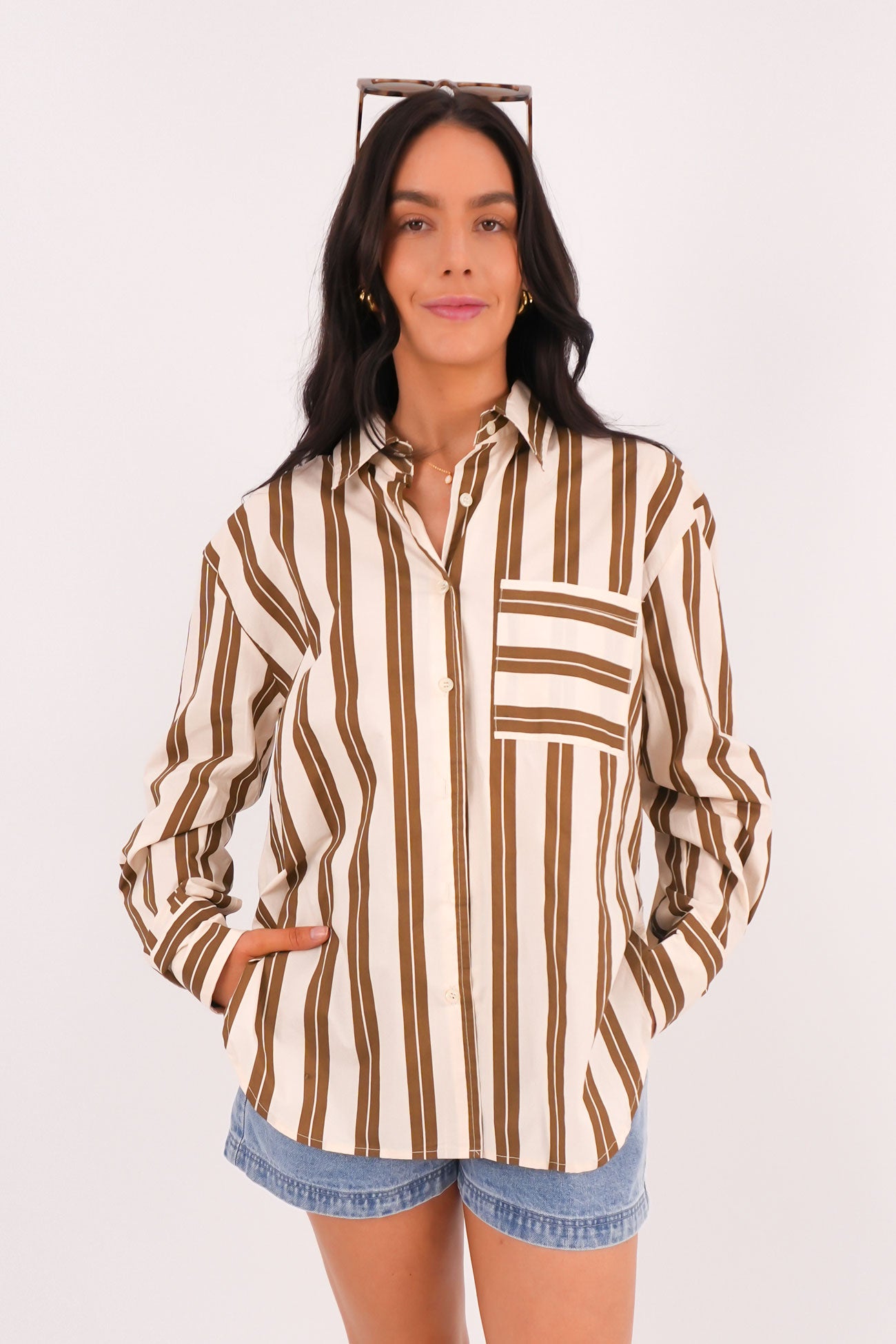 Lynton Shirt Cream Brown