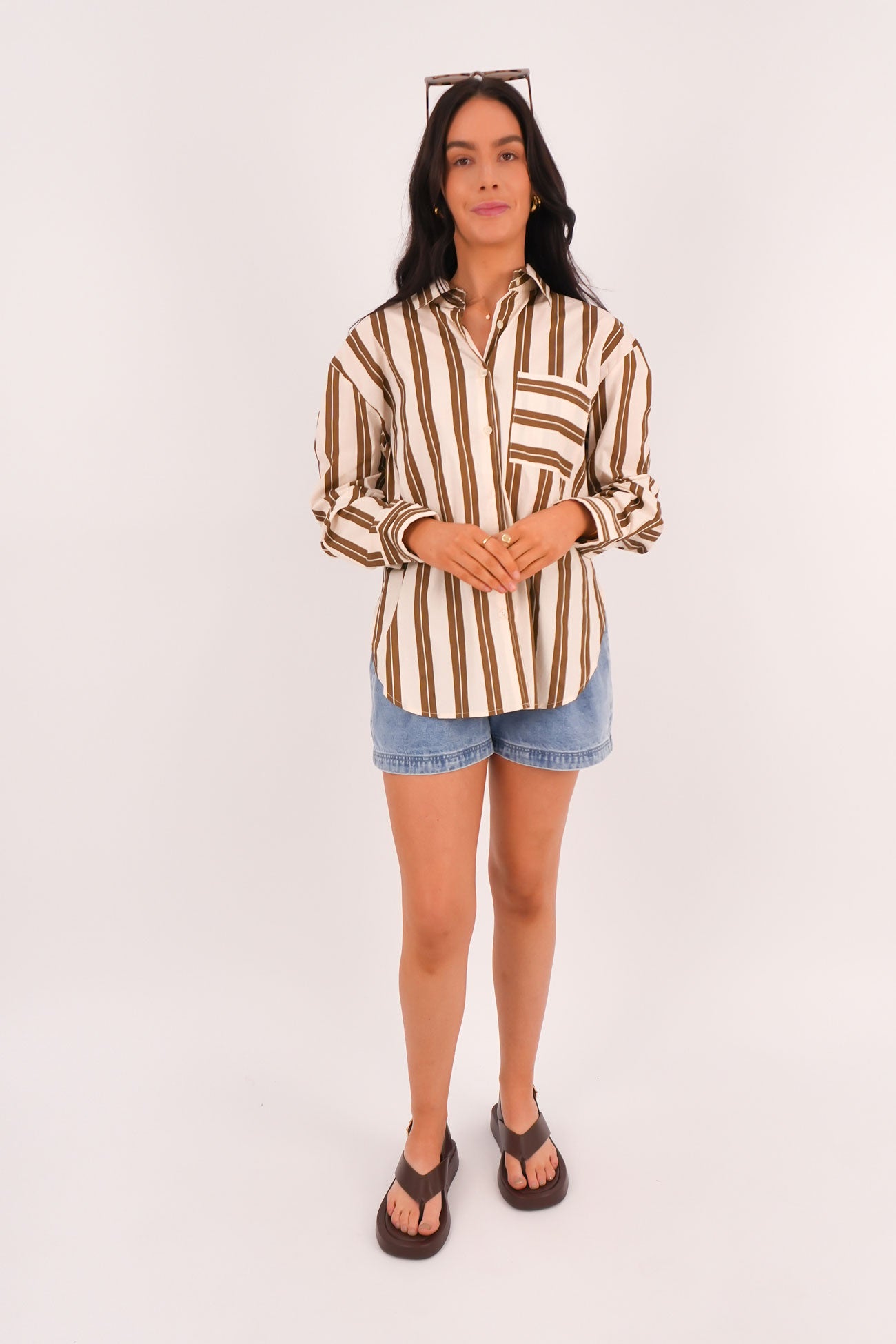 Lynton Shirt Cream Brown