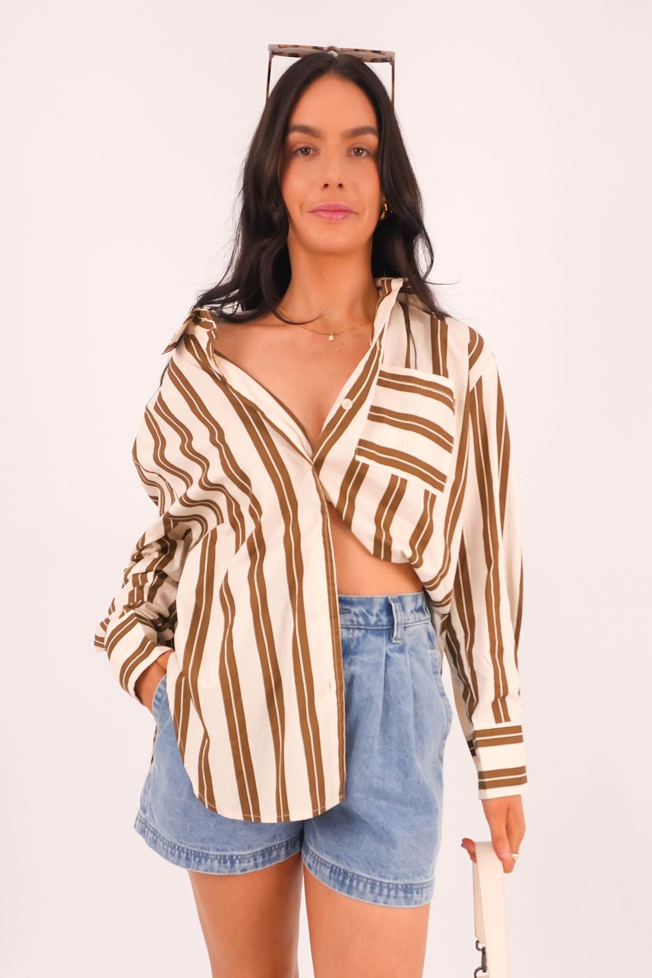 Lynton Shirt Cream Brown