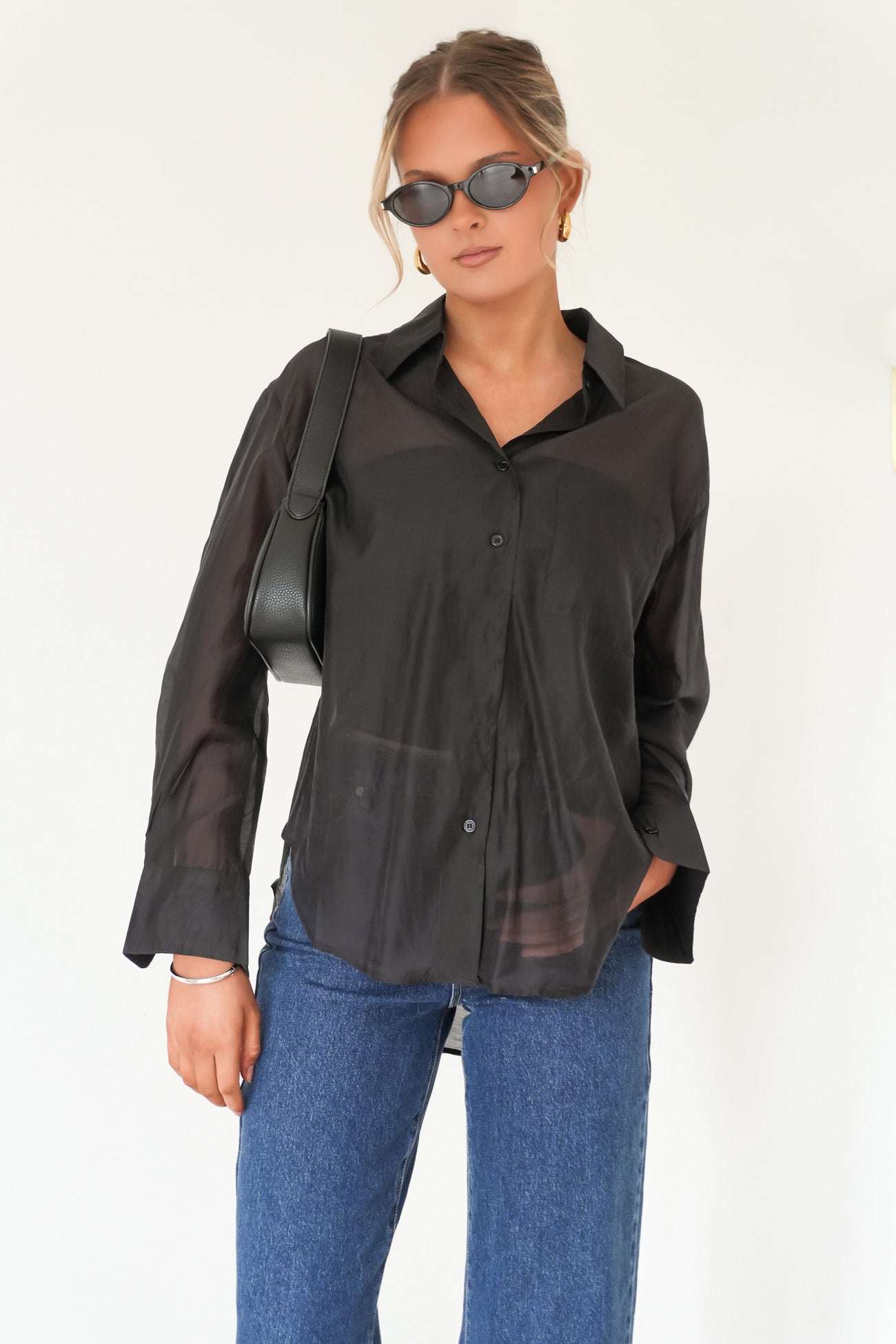 Lynton Sheer Shirt Black