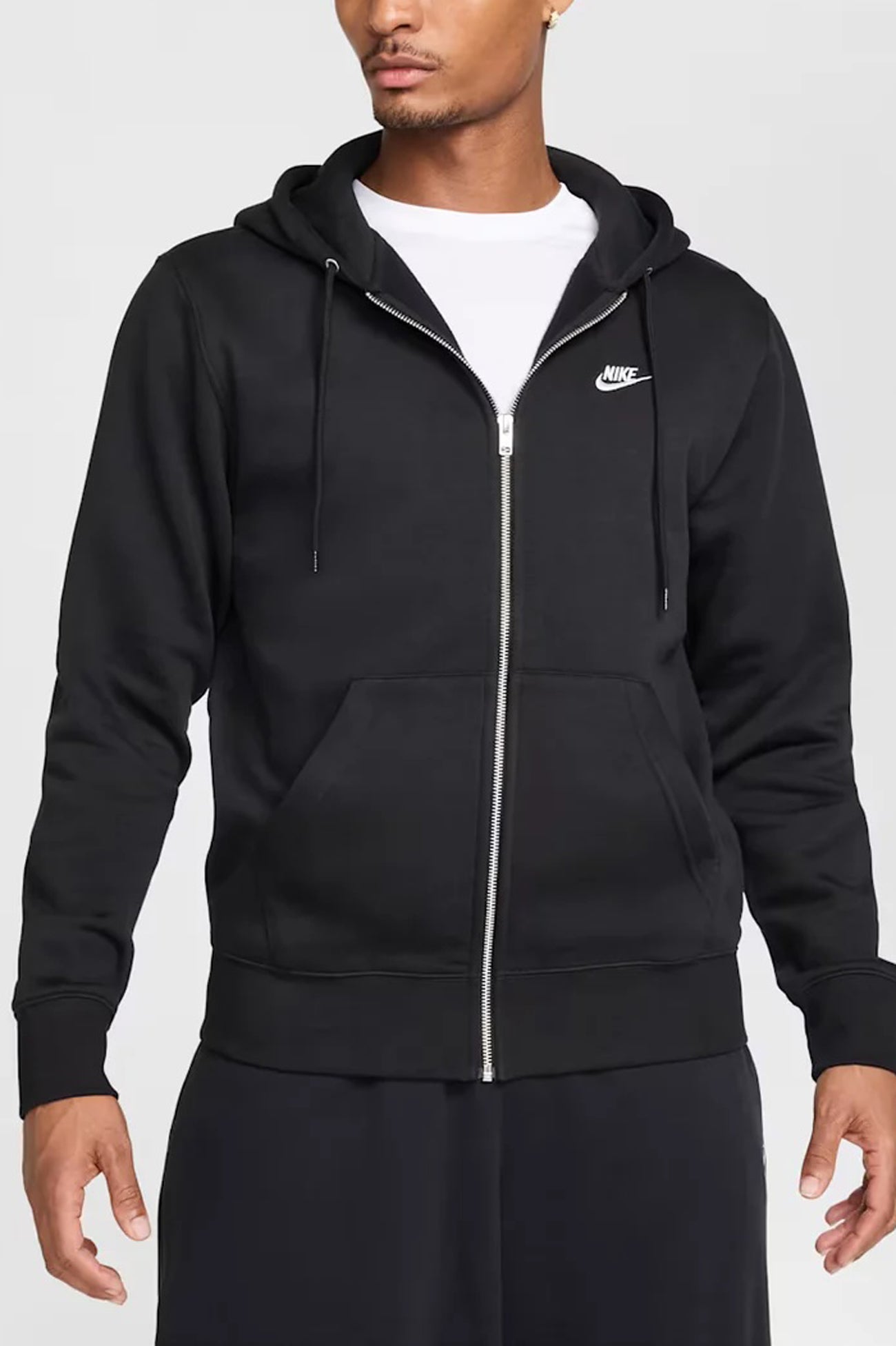 Nike Club Full-Zip Fleece Hoodie Black
