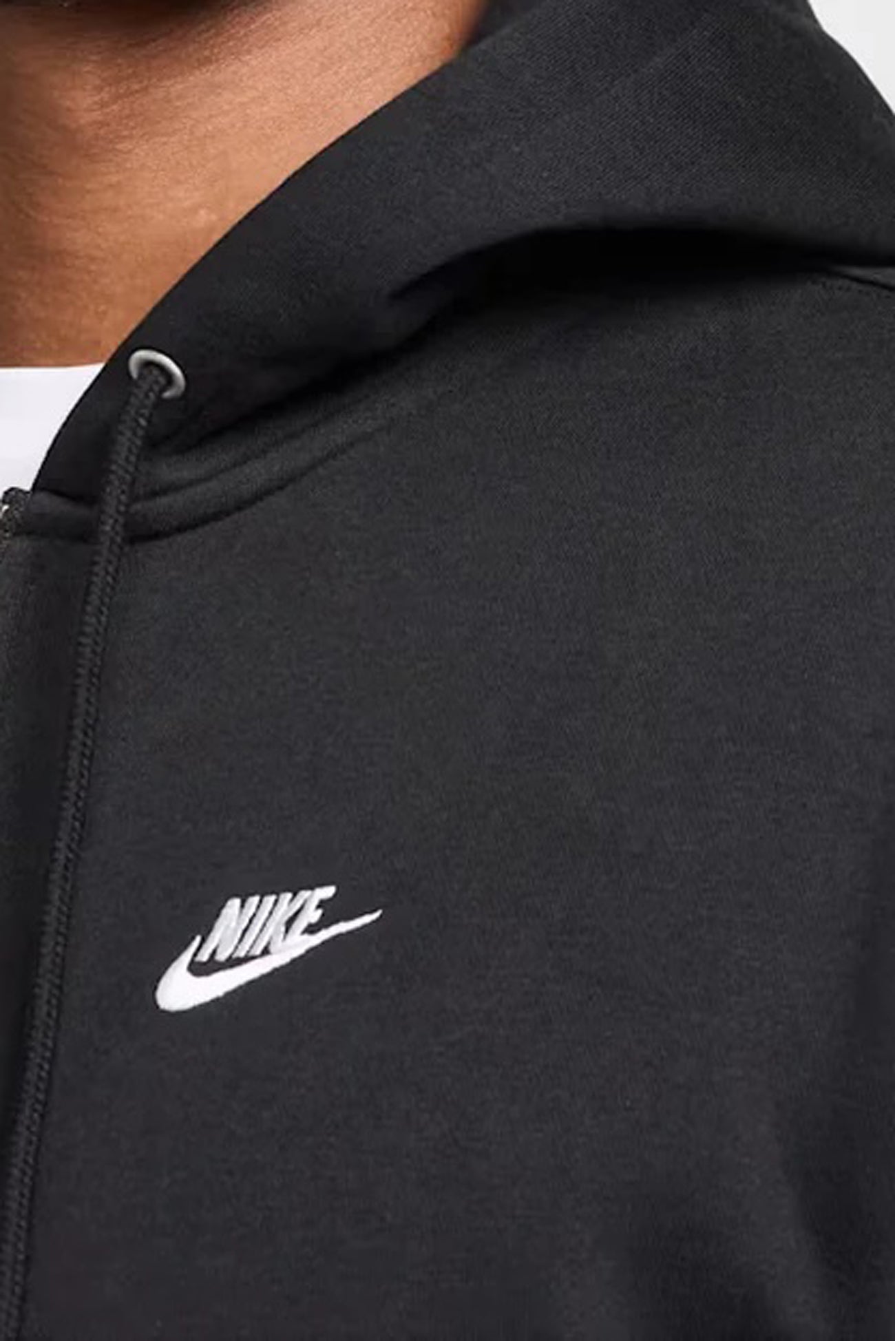 Nike Club Full-Zip Fleece Hoodie Black