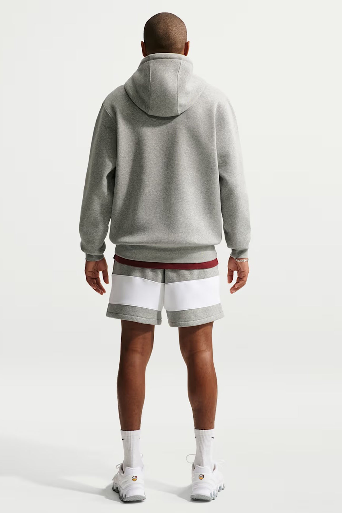 Nike Sportswear Club Hoodie Dark Heather Grey Light Smoke White