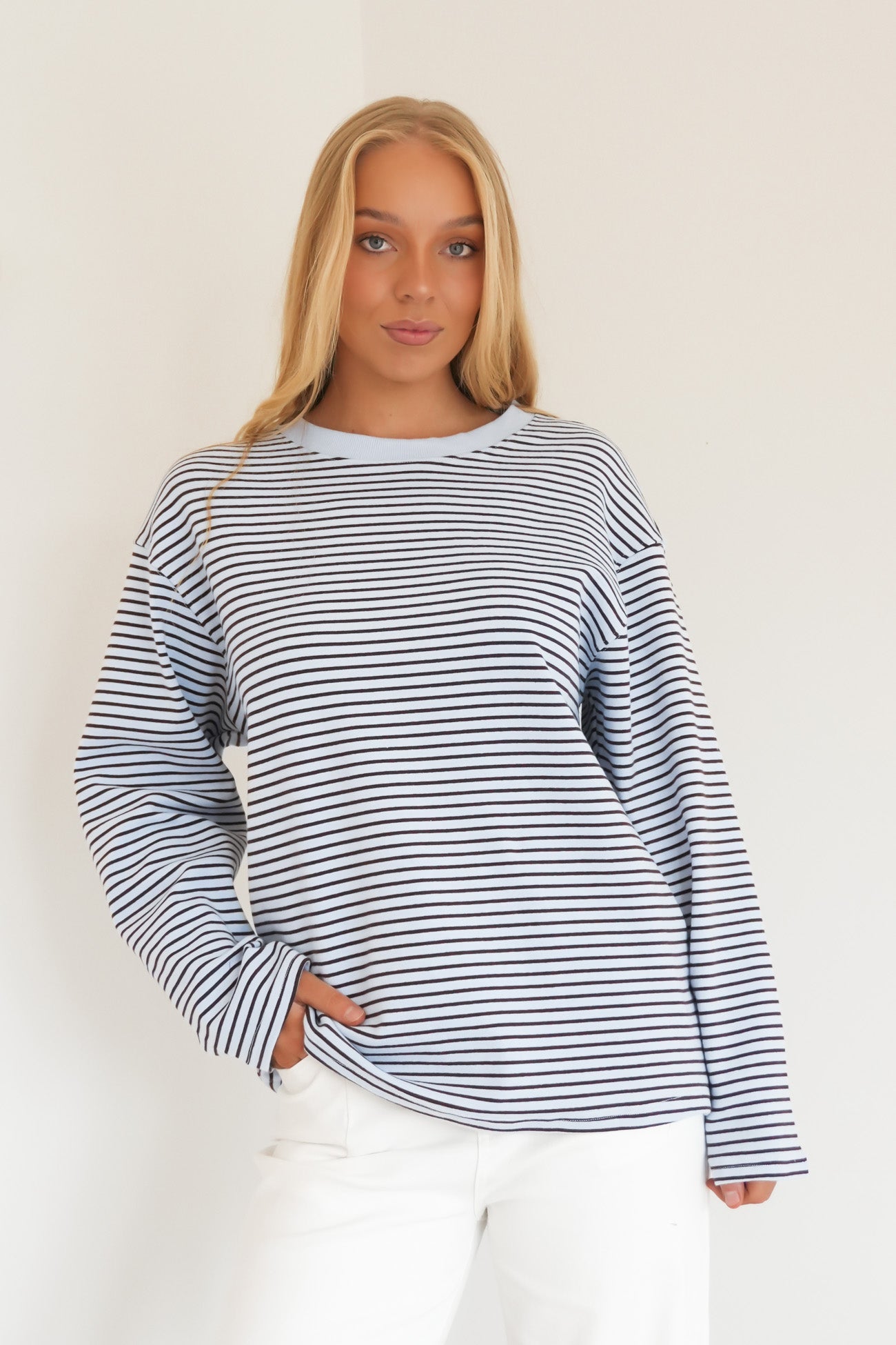 Maddie Long Sleeve Tee Blue Chocolate