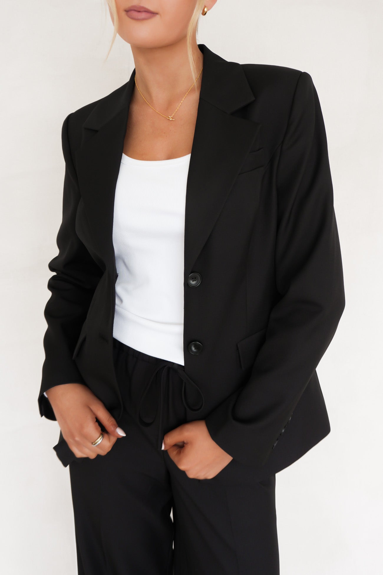 Maddox Tie Blazer Black