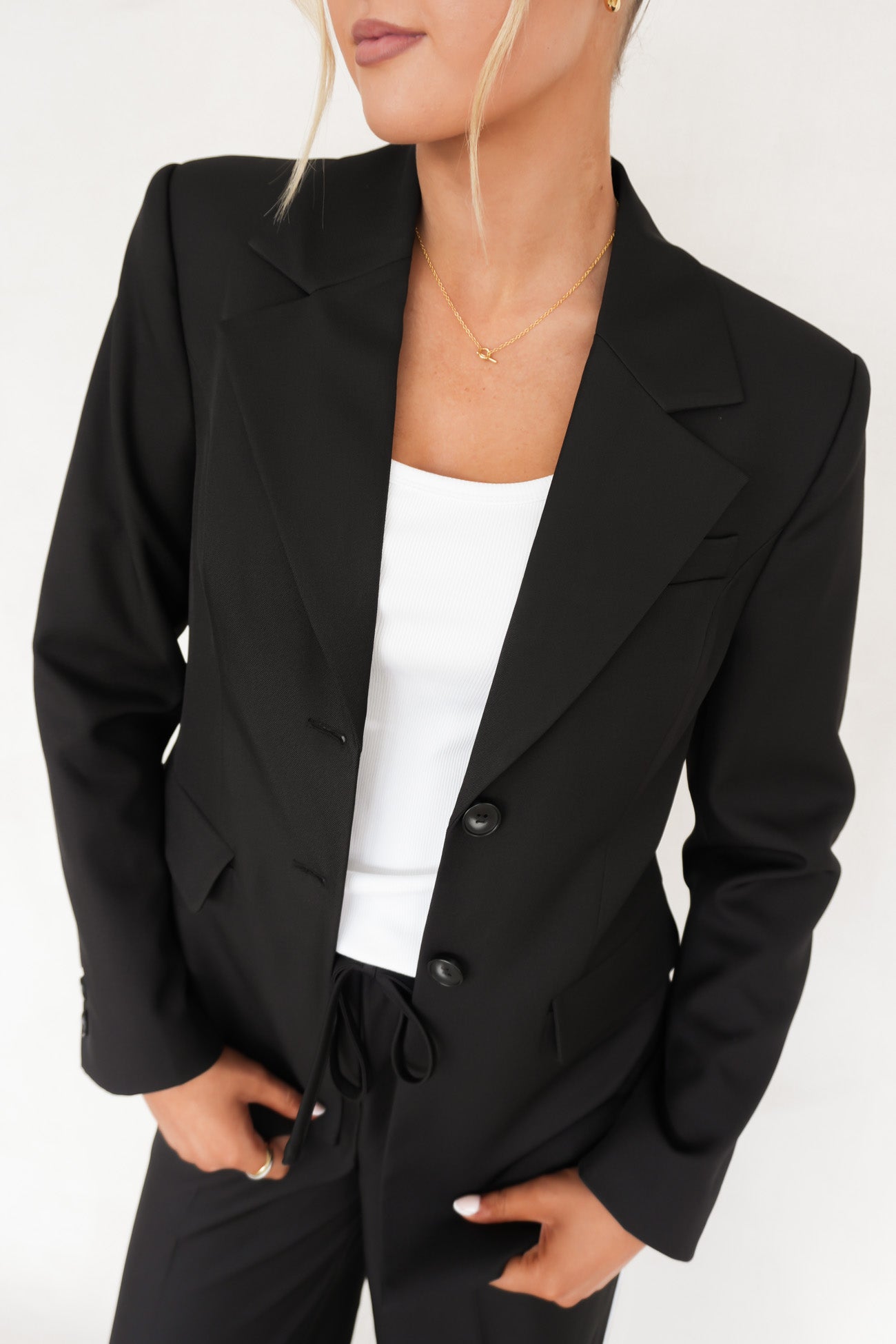 Maddox Tie Blazer Black
