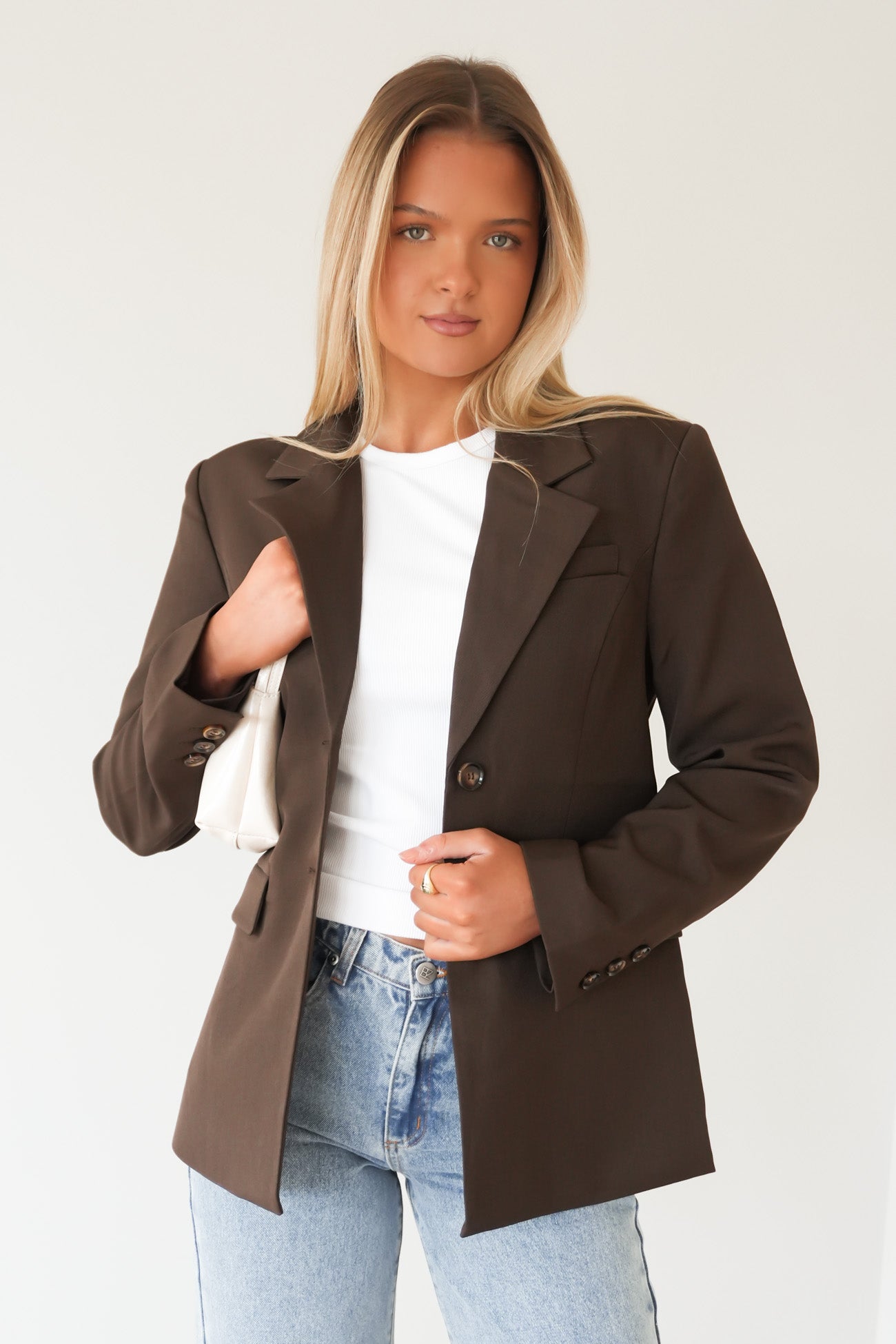 Maddox Tie Blazer Chocolate