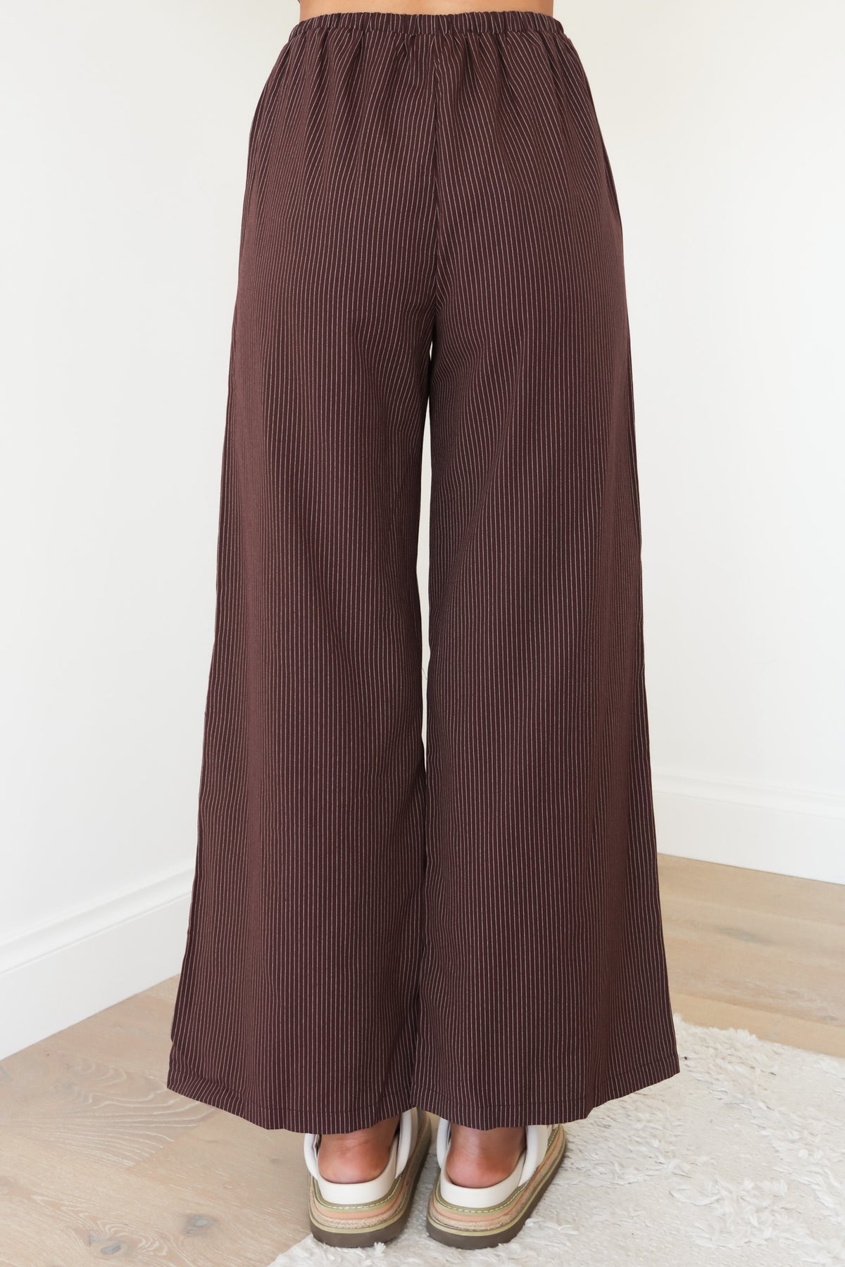 Maeve Pant Chocolate Pinstripe