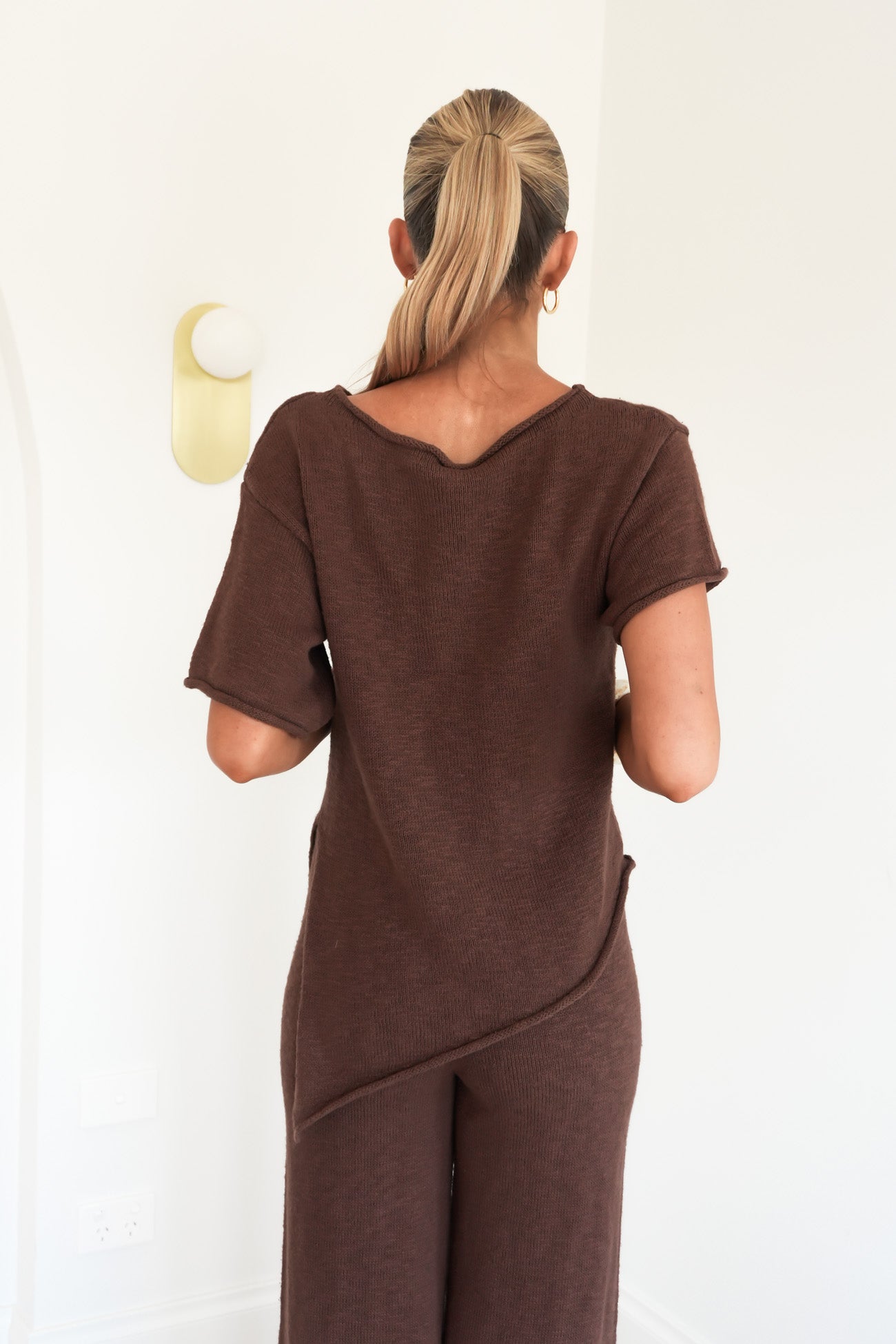 Mally Knit Top Chocolate