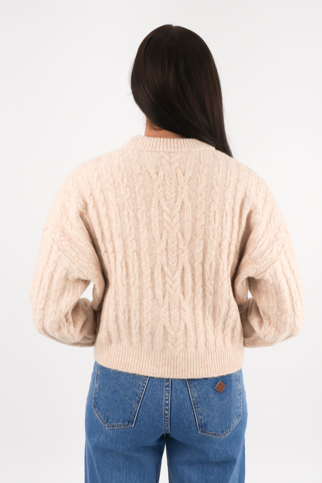 Margaux Cable Knit Vintage White
