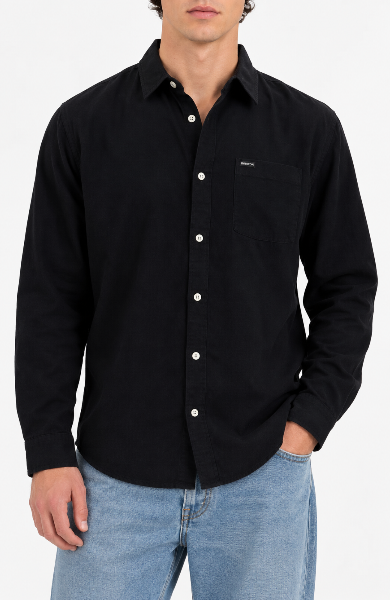 Charter Long Sleeve Woven Shirt Black