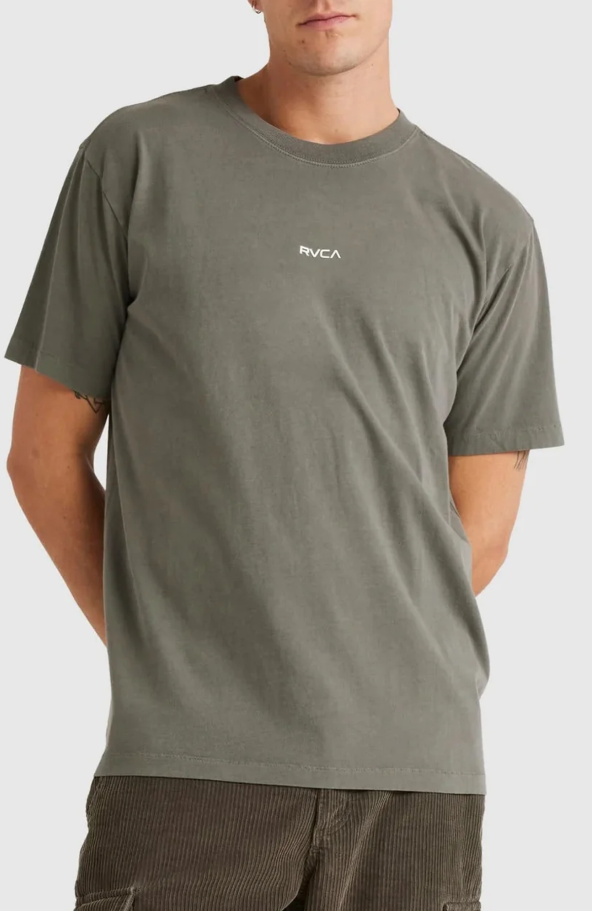 RVCA Unflipped Short Sleeve Tee Washed Olive