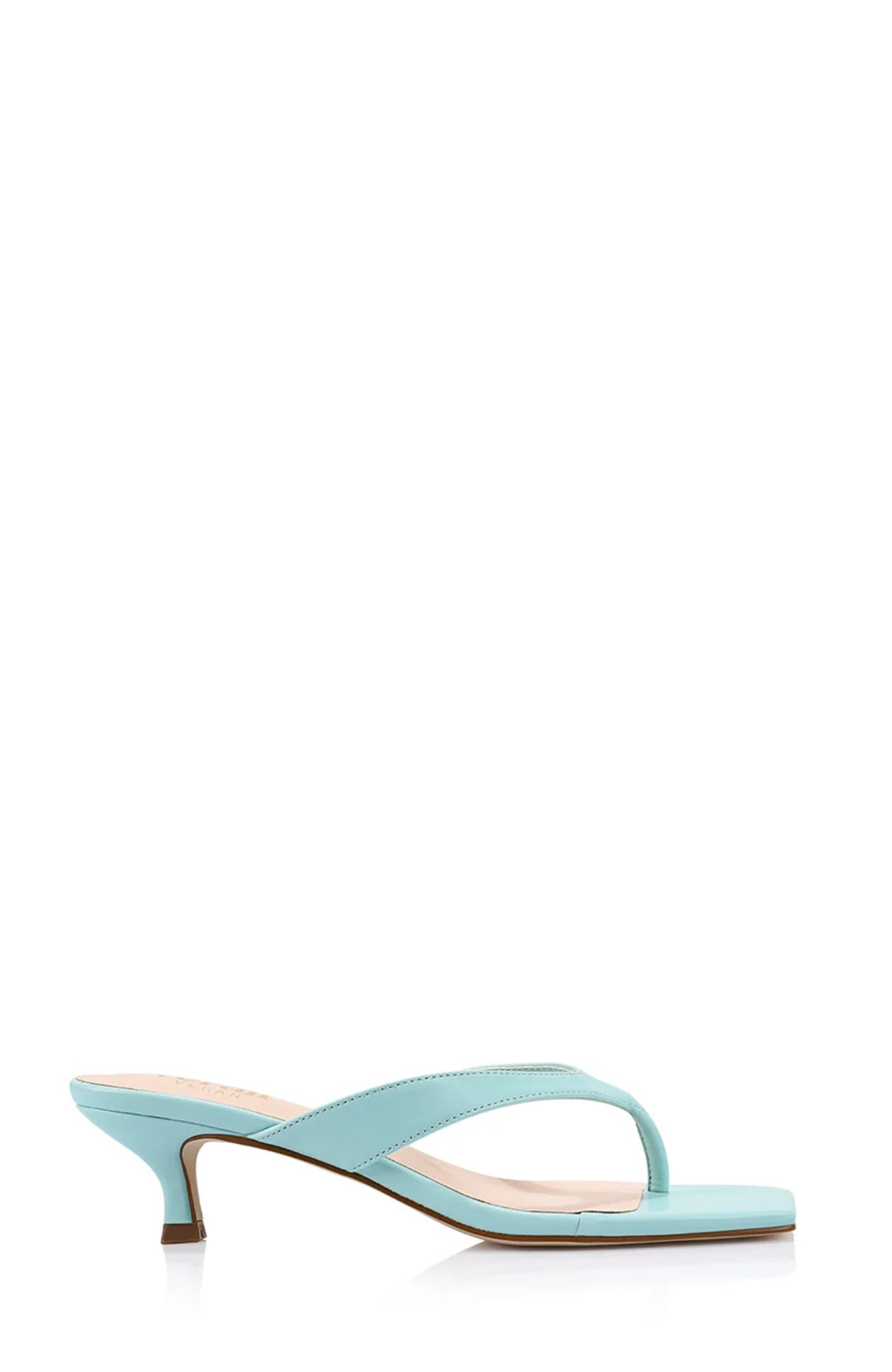 Martha Kitten Heel Thongs Turquoise