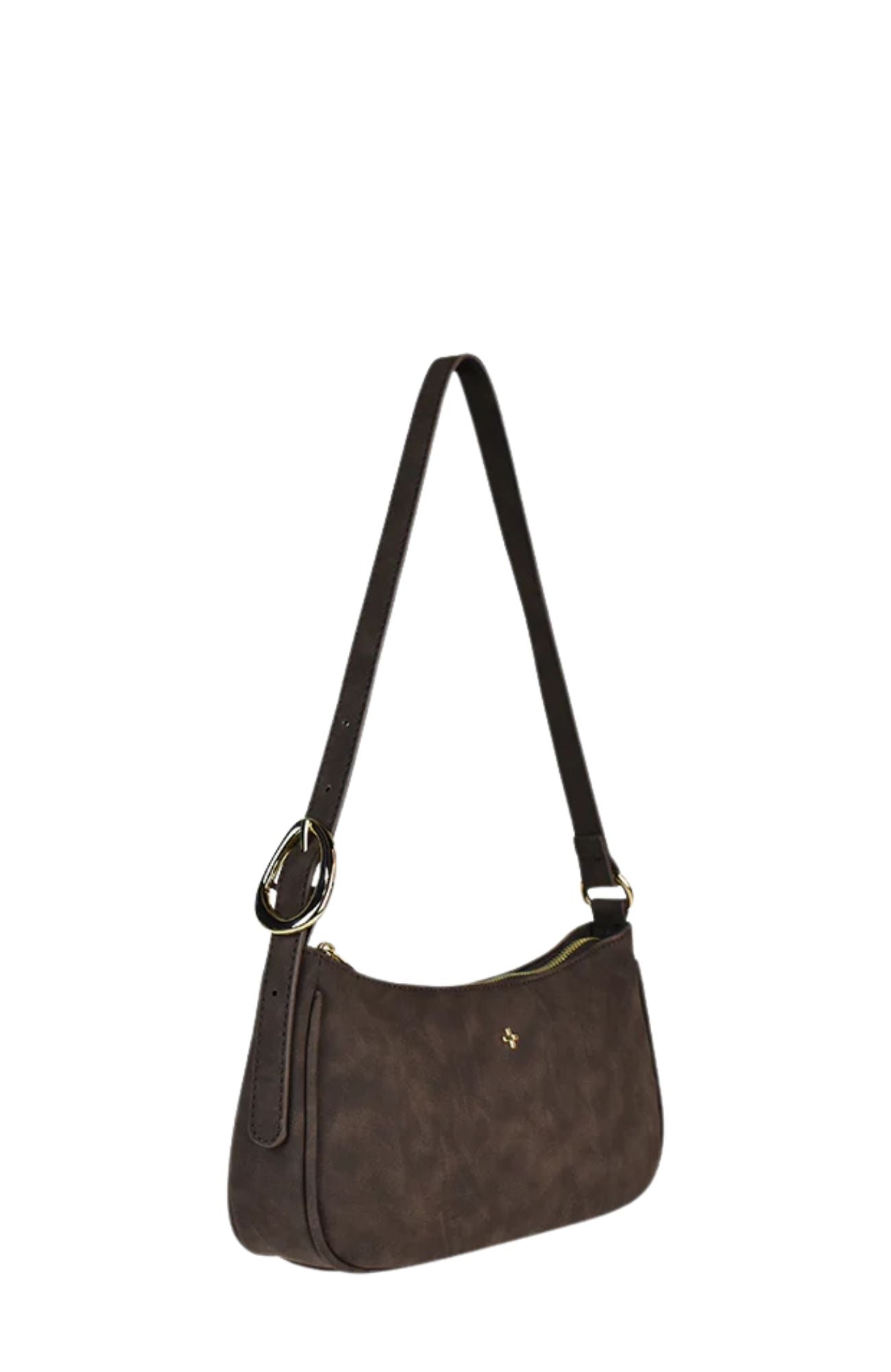 Jesabel Bag Chocolate Faux Suede Gold