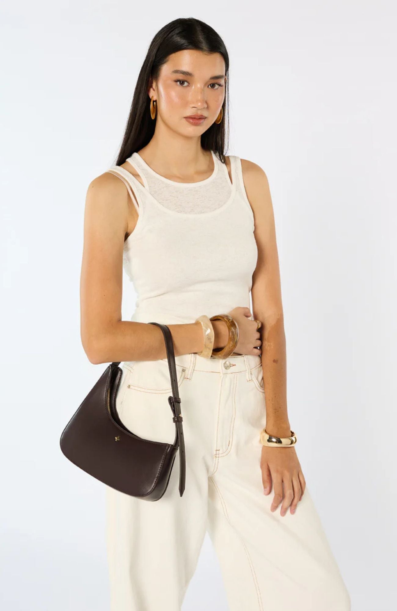 Gala Bag Chocolate PU Gold