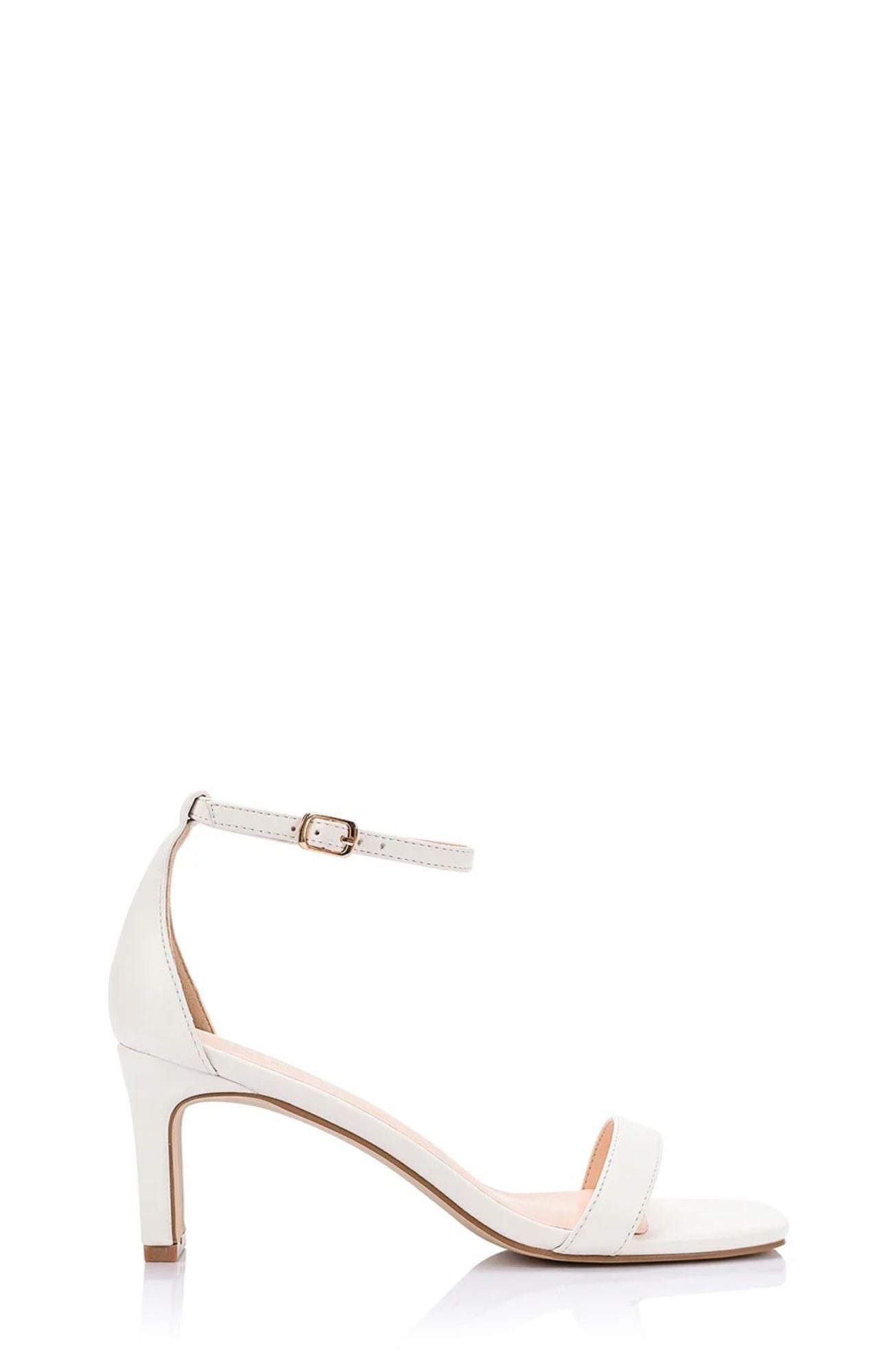 Gimlet Block Heel Sandals Chalk White
