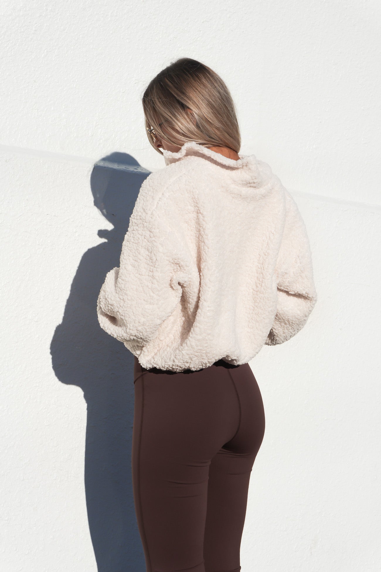 Mattie Sherpa Bomber White