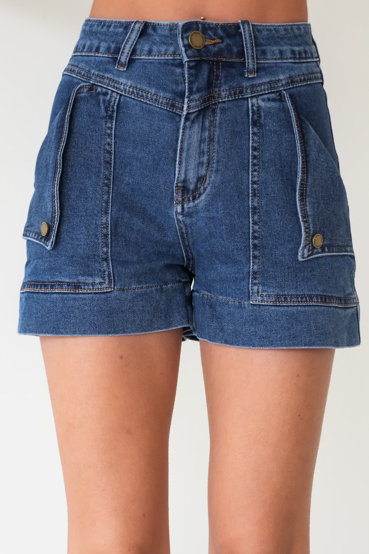 Maura Denim Short Dark Blue