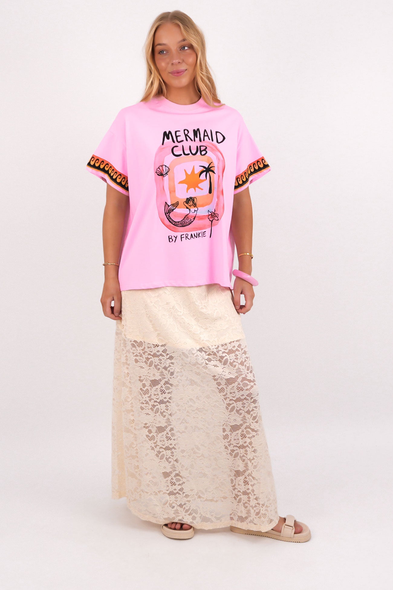 Mermaid Club Tee Pink