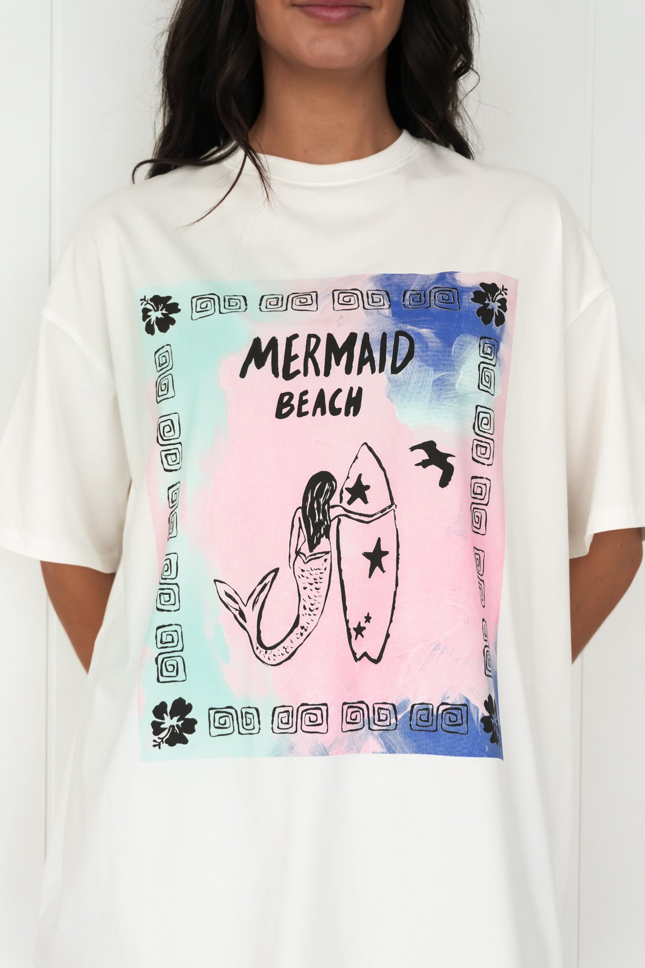 Mermaid Beach Tee White