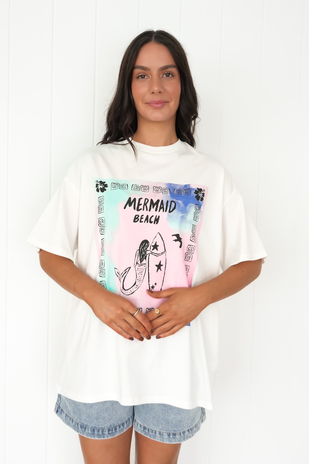 Mermaid Beach Tee White