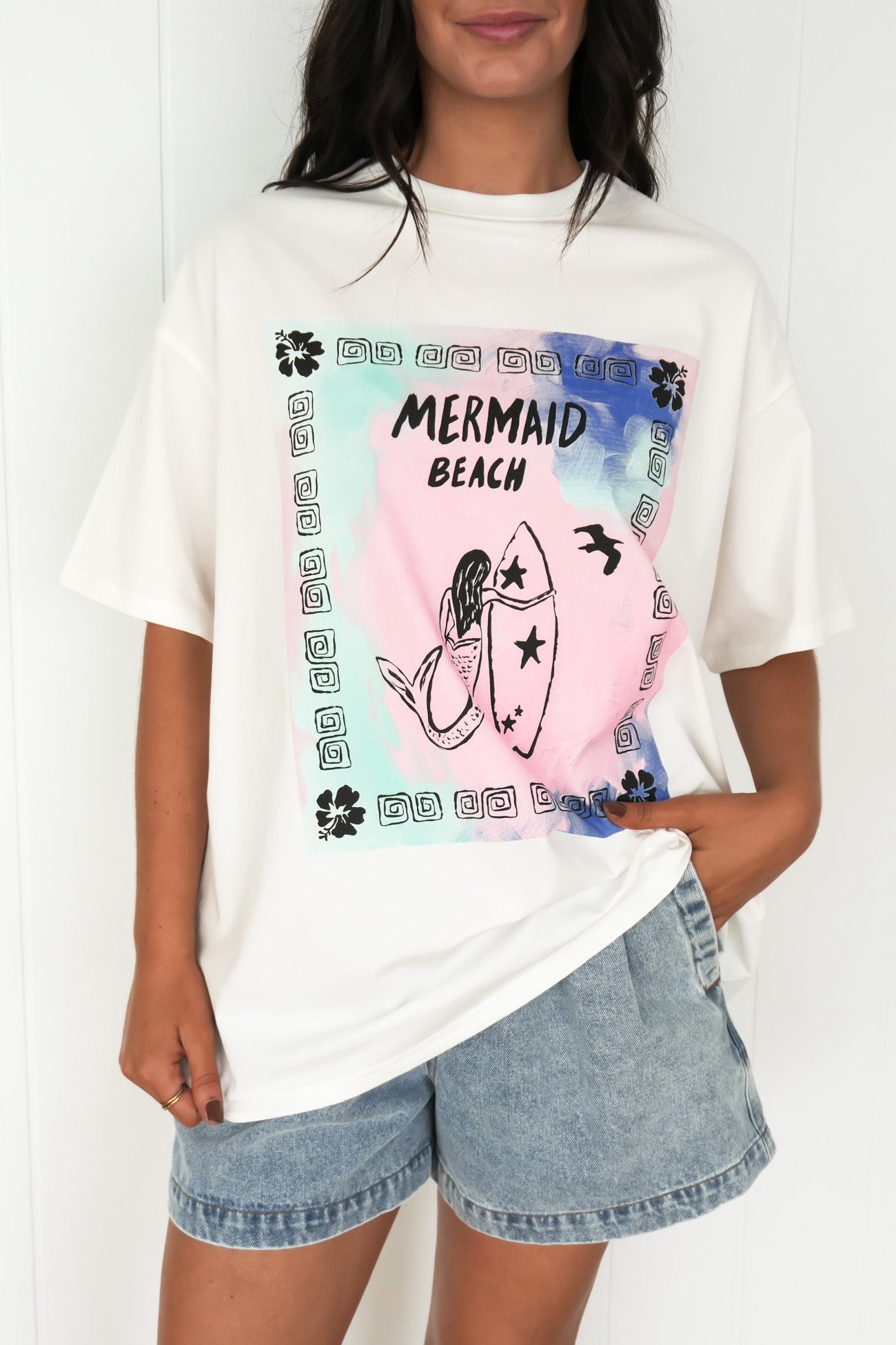 Mermaid Beach Tee White
