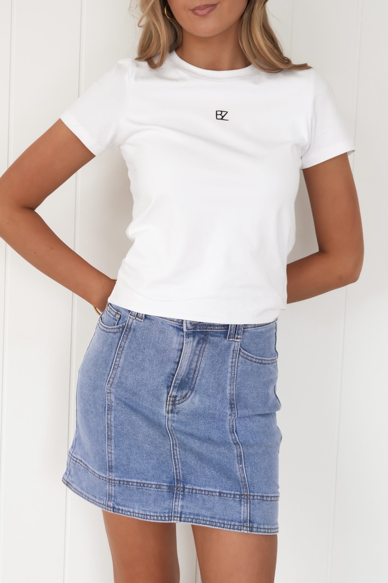 Micah Denim Mini Skirt Blue