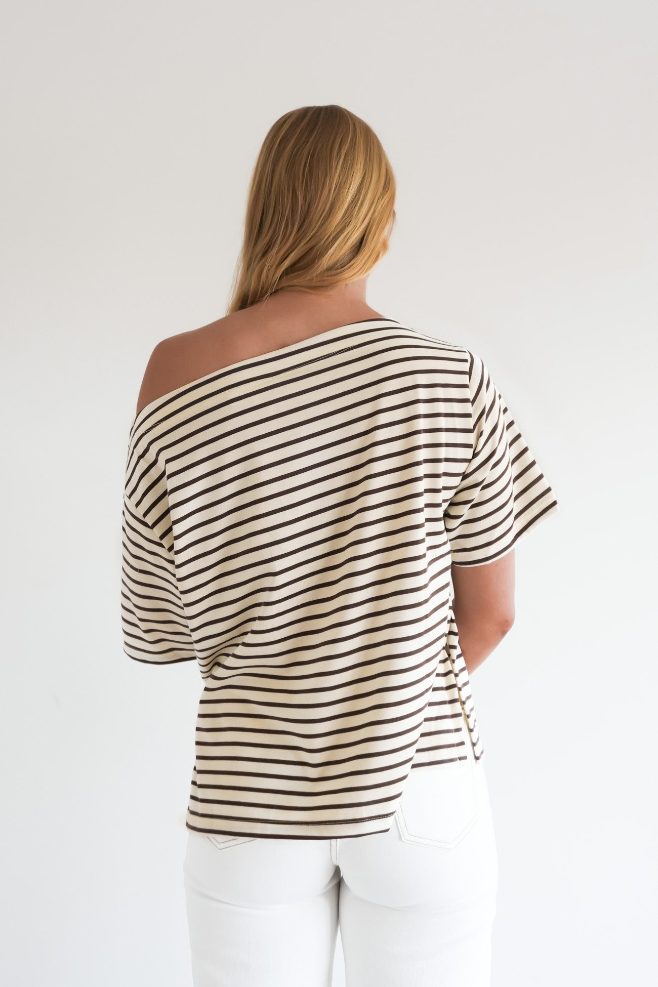 Michey Tee Cream Stripe